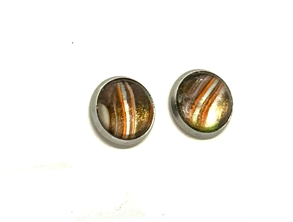 Copper Chaos & Sunset Sass | Handmade Abstract Stud Earrings