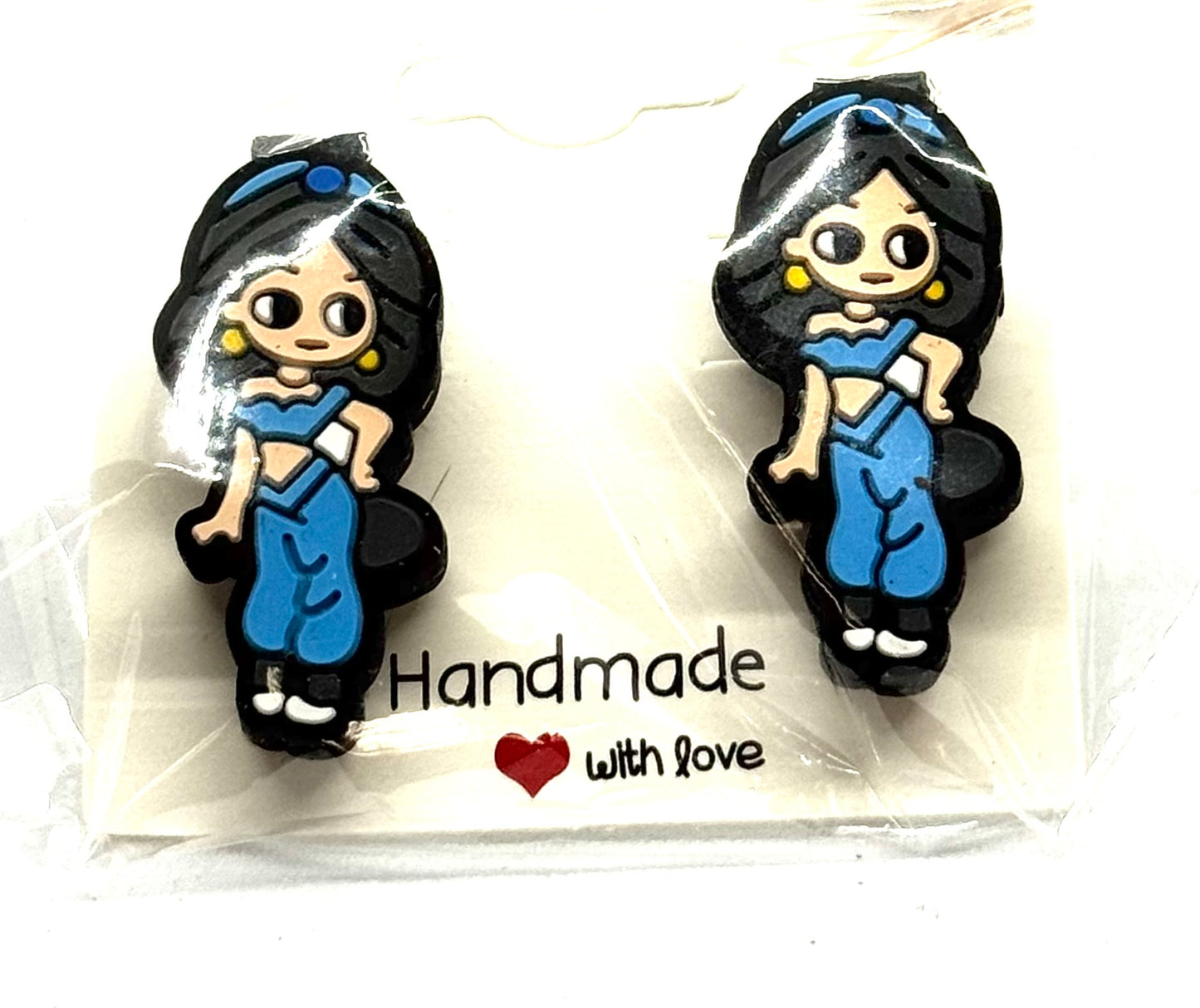 #2 Rebel Princess Barrettes – Blue Outfit Character Hair Clips (2pc Set)