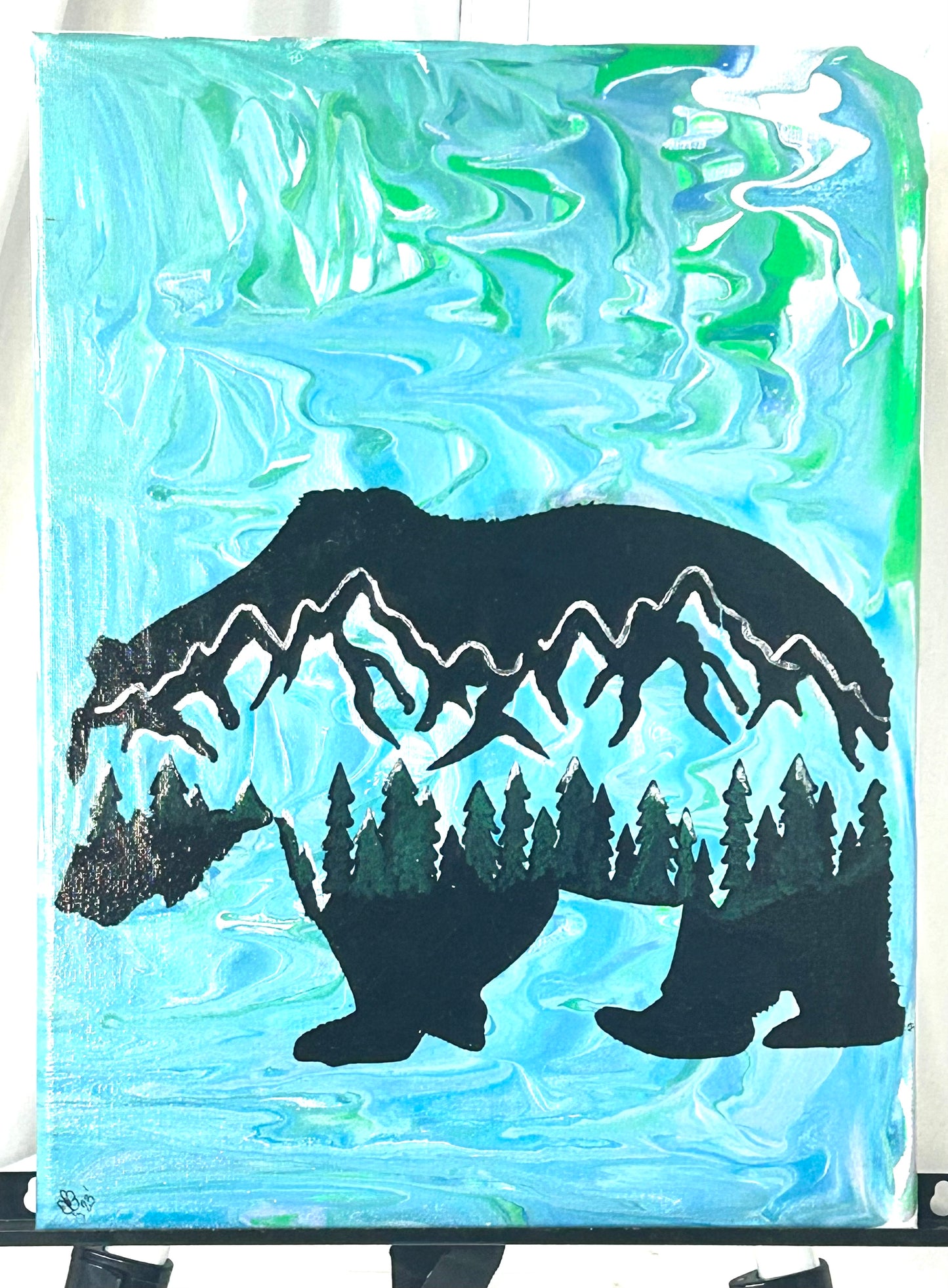 Black Bear Mountain Acrylic Painting