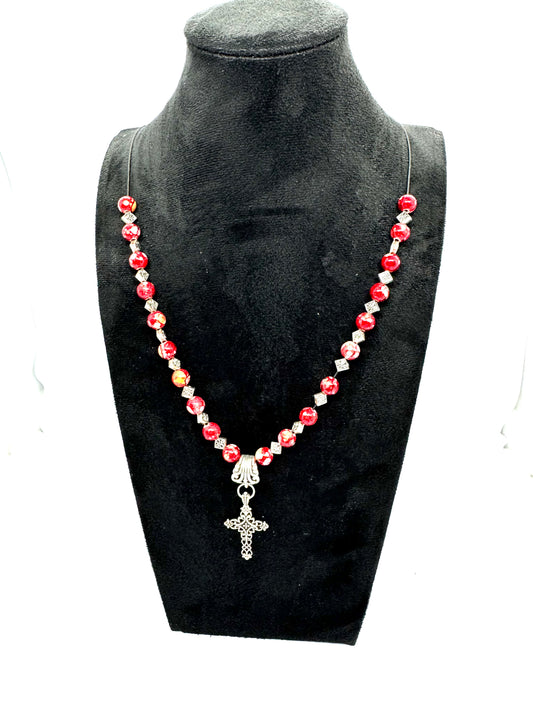 “Sweet But Sinful Cross Statement Necklace”