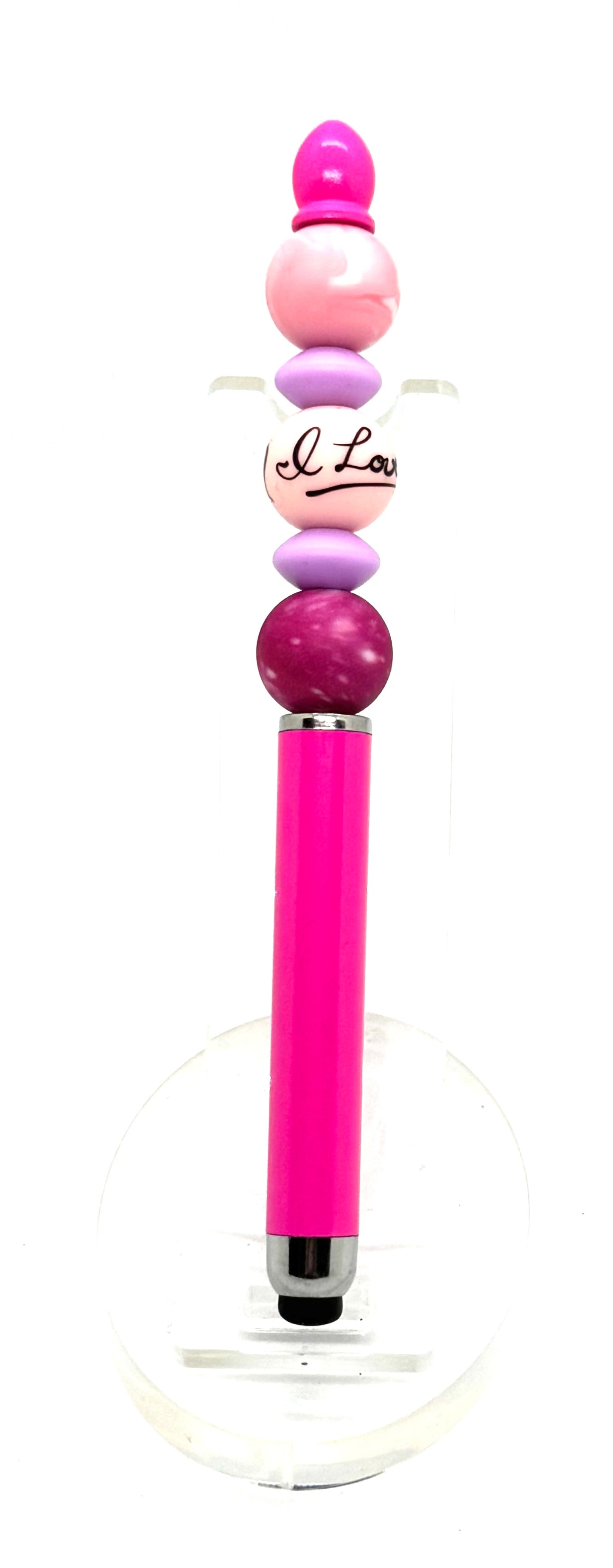 Powered by Love… and a Little Bit of Chaos | Handmade “Love” Beaded Stylus Pen