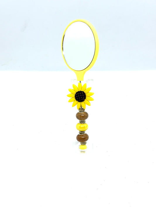 Yellow Sunflower Hand Mirror