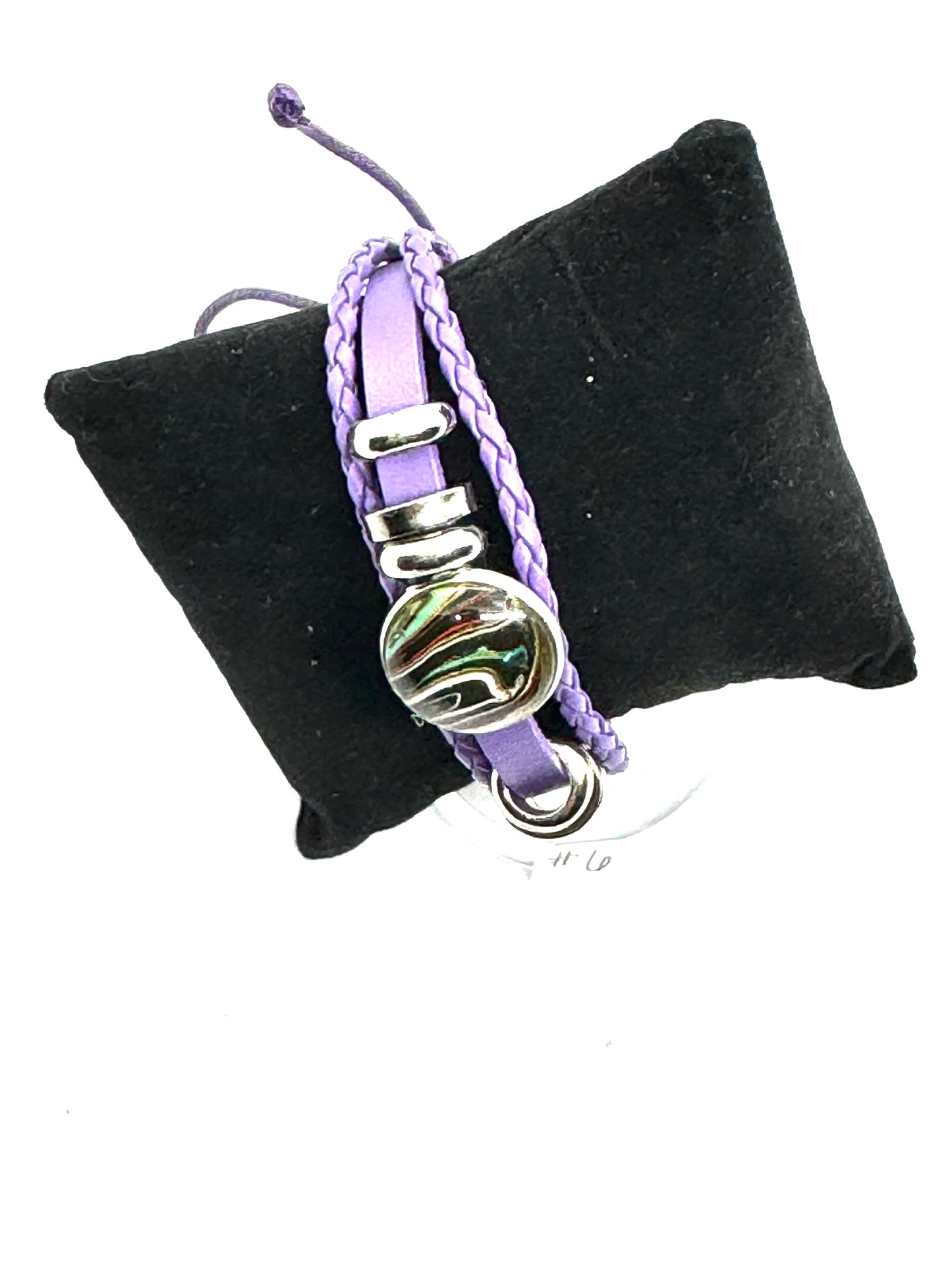 #6 Pretty but Problematic – Purple Leather Statement Bracelet
