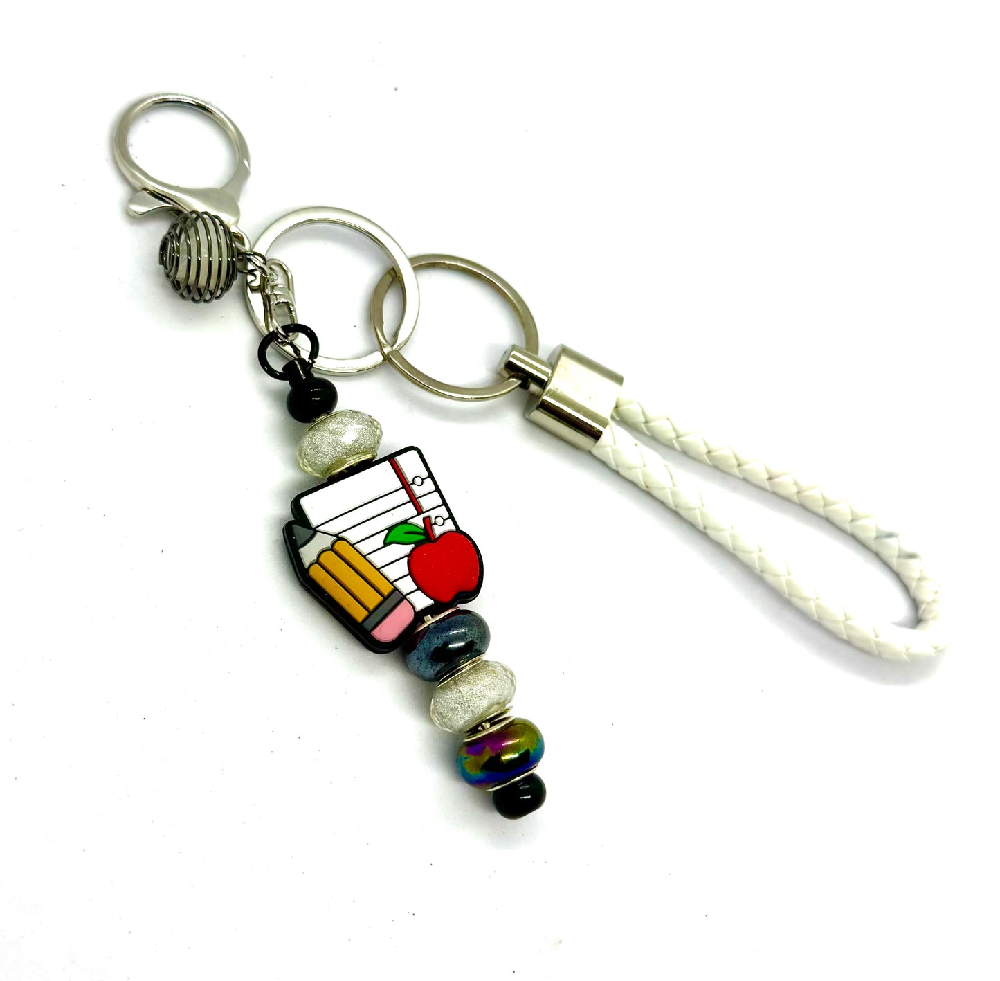 FDSS “The Teacher’s Heart” Handmade Beaded Wristlet Keychain