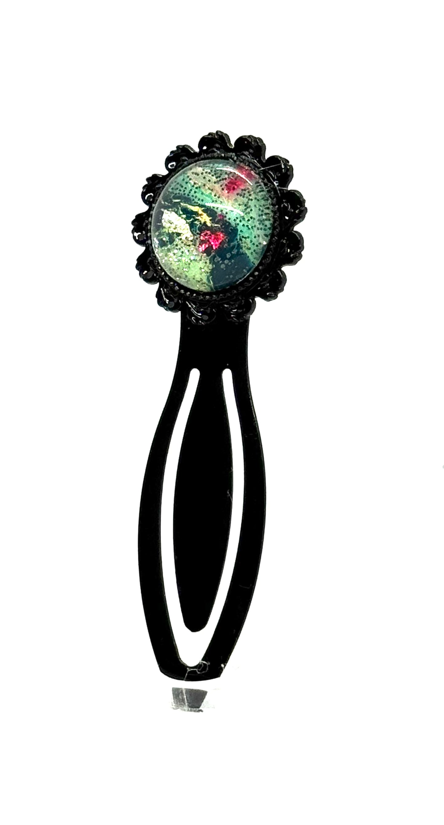 The “Dark Fairy Had Trust Issues” Handmade Glass Bookmark
