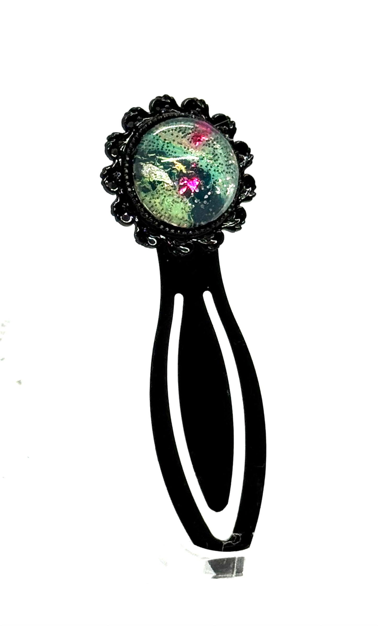 The “Dark Fairy Had Trust Issues” Handmade Glass Bookmark