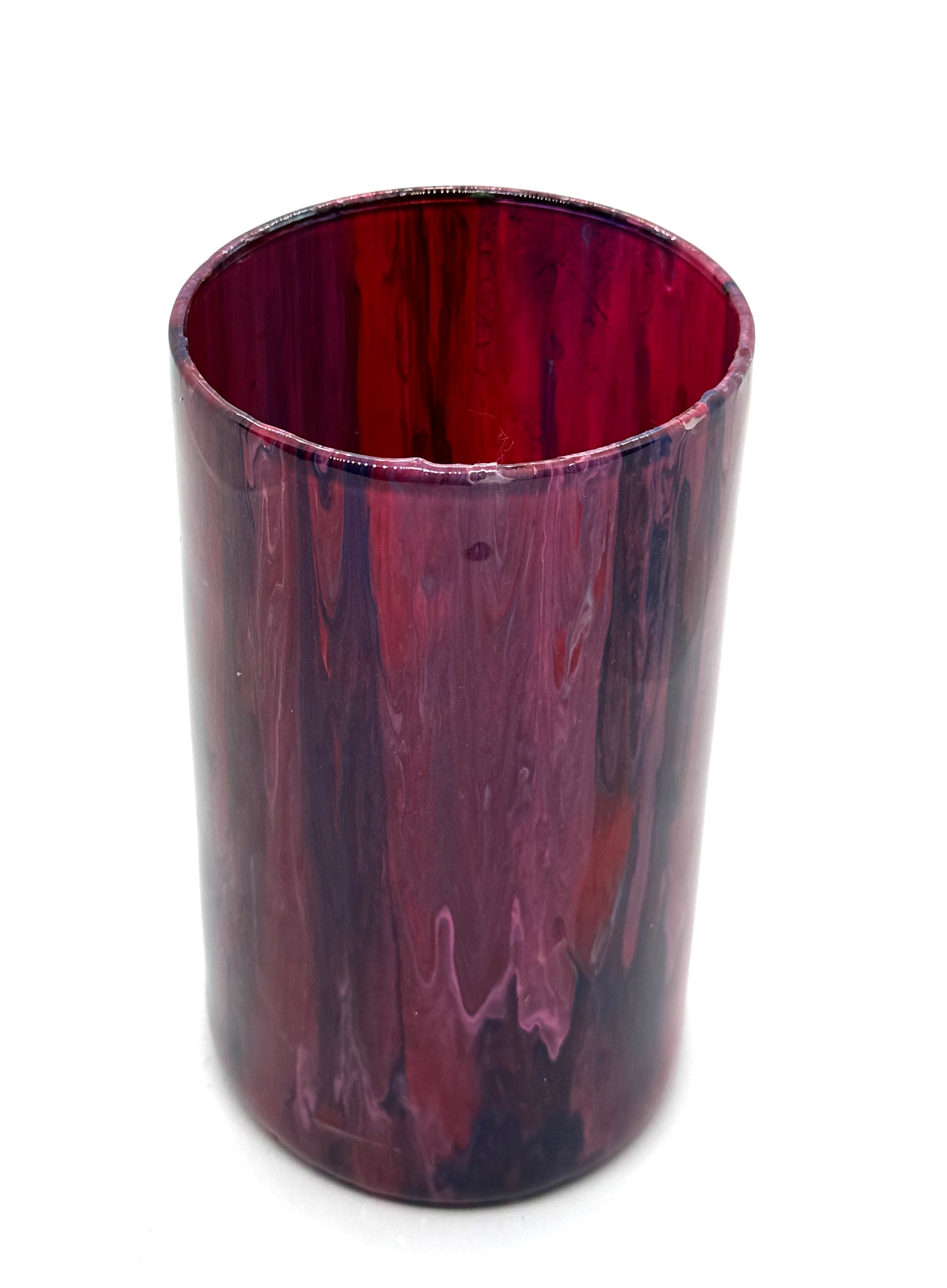Crimson Spill Vase