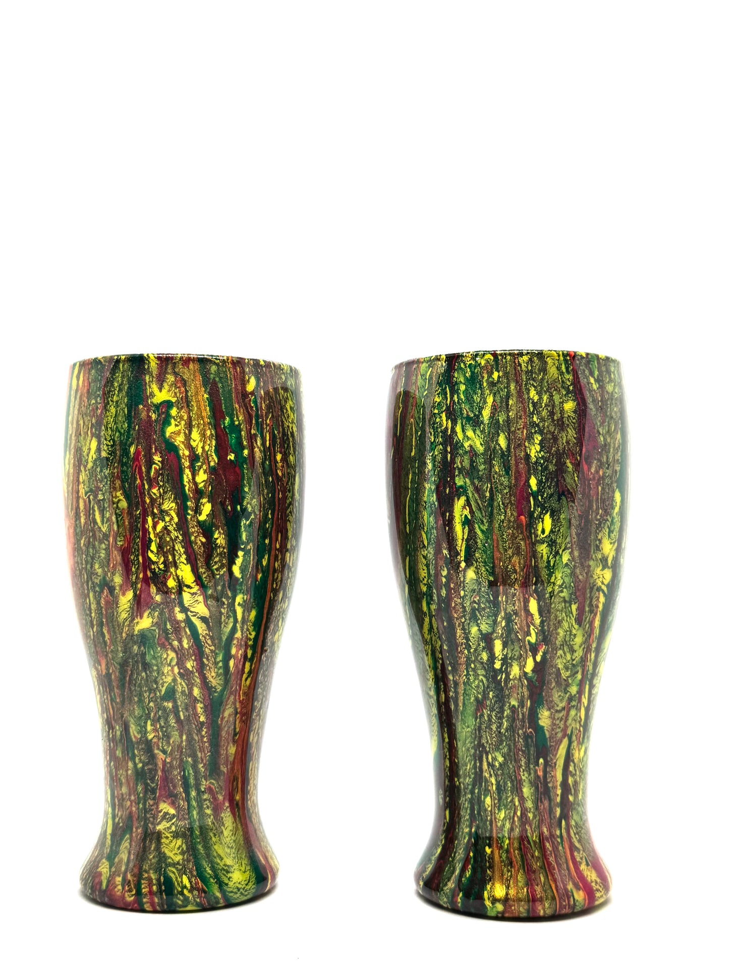 Forest Fire Resin Tumblers (Set of 2) | Handmade & One-of-a-Kind