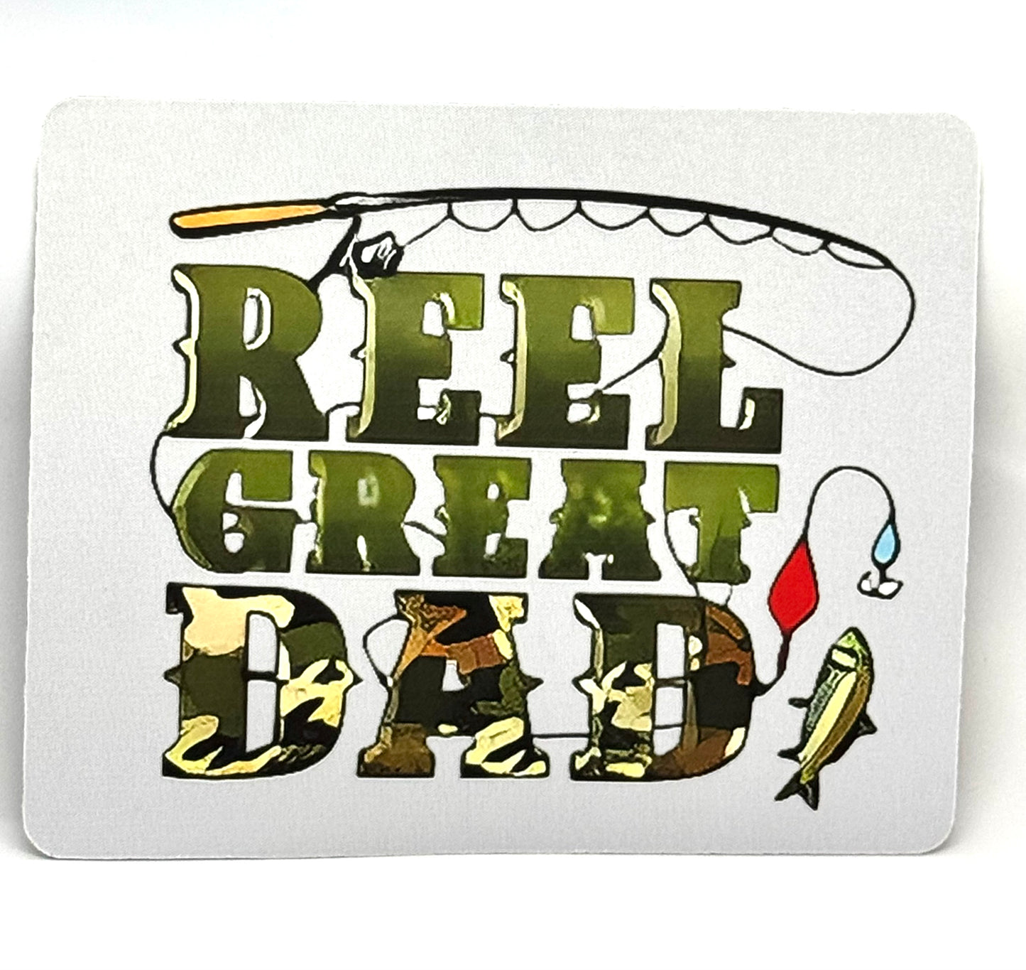 “Reel Great Dad” Fishing Chaos Mouse Pad | Dad Joke Energy | FDSS