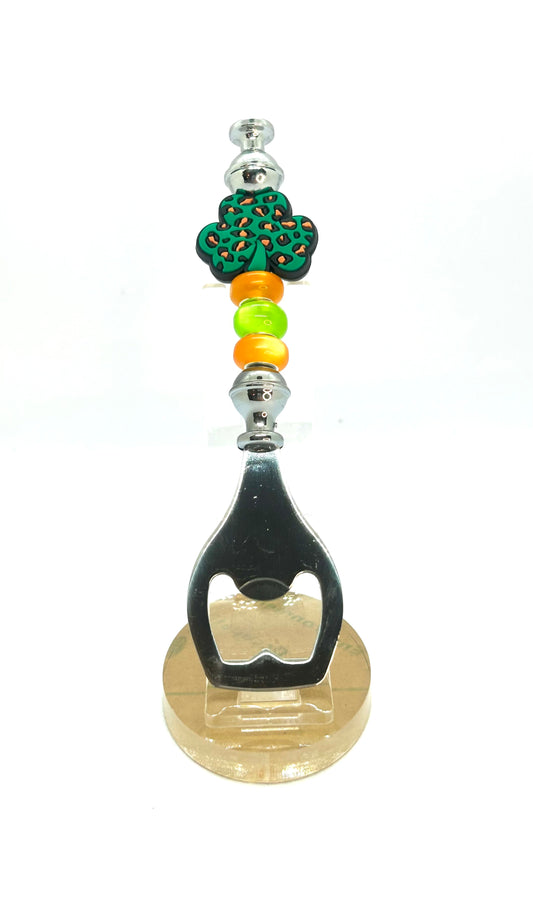 Clover Beaded Bottle Opener