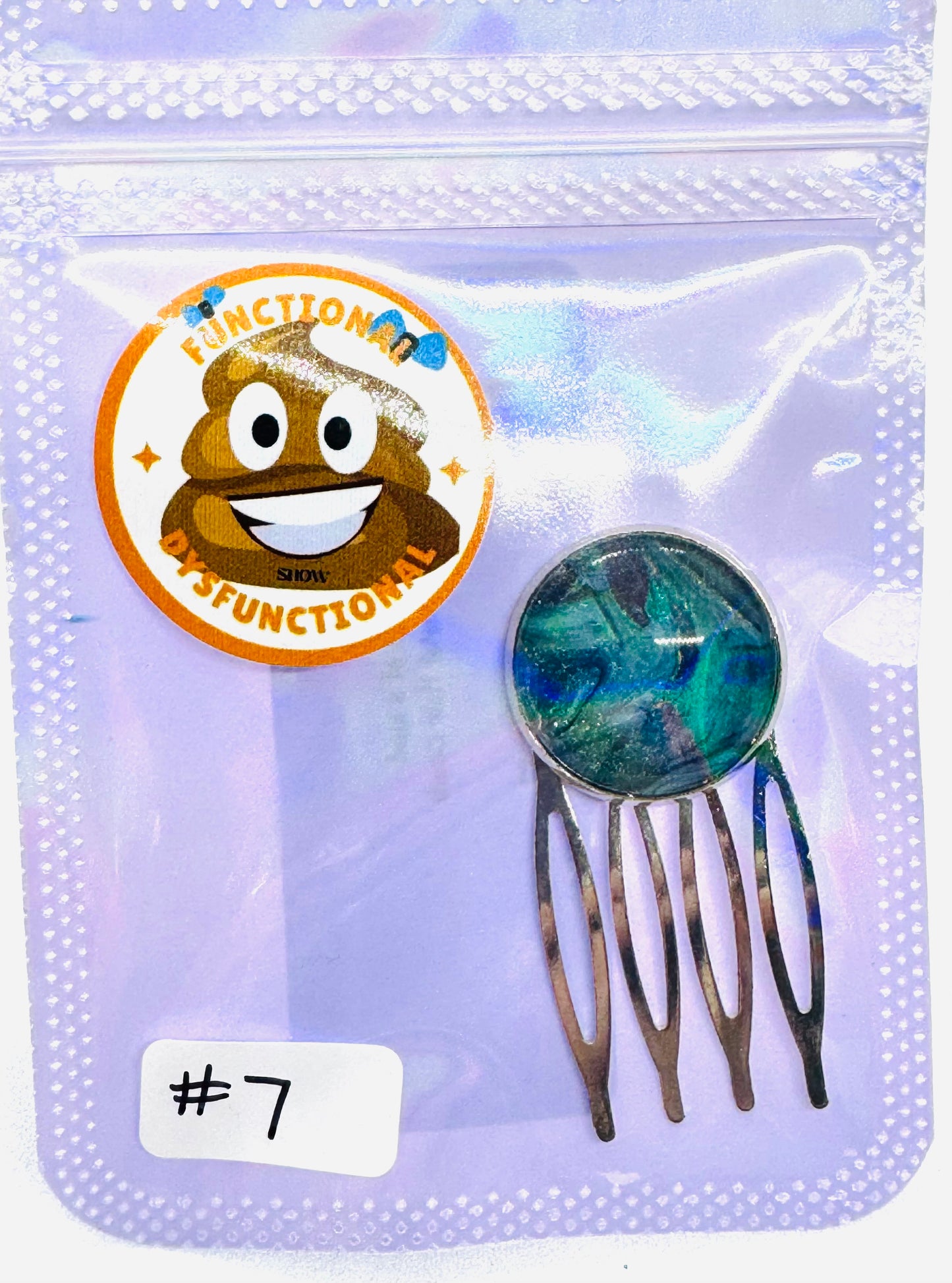 #7 Calm Outside Chaos Inside Hair Comb