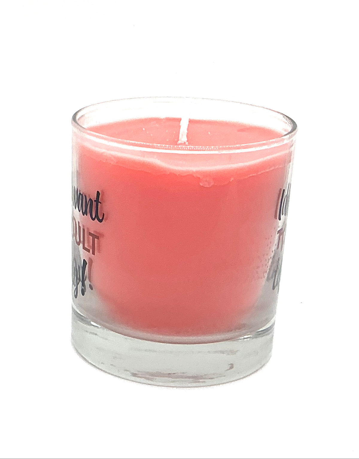 Coconut candle, dark pink - side
