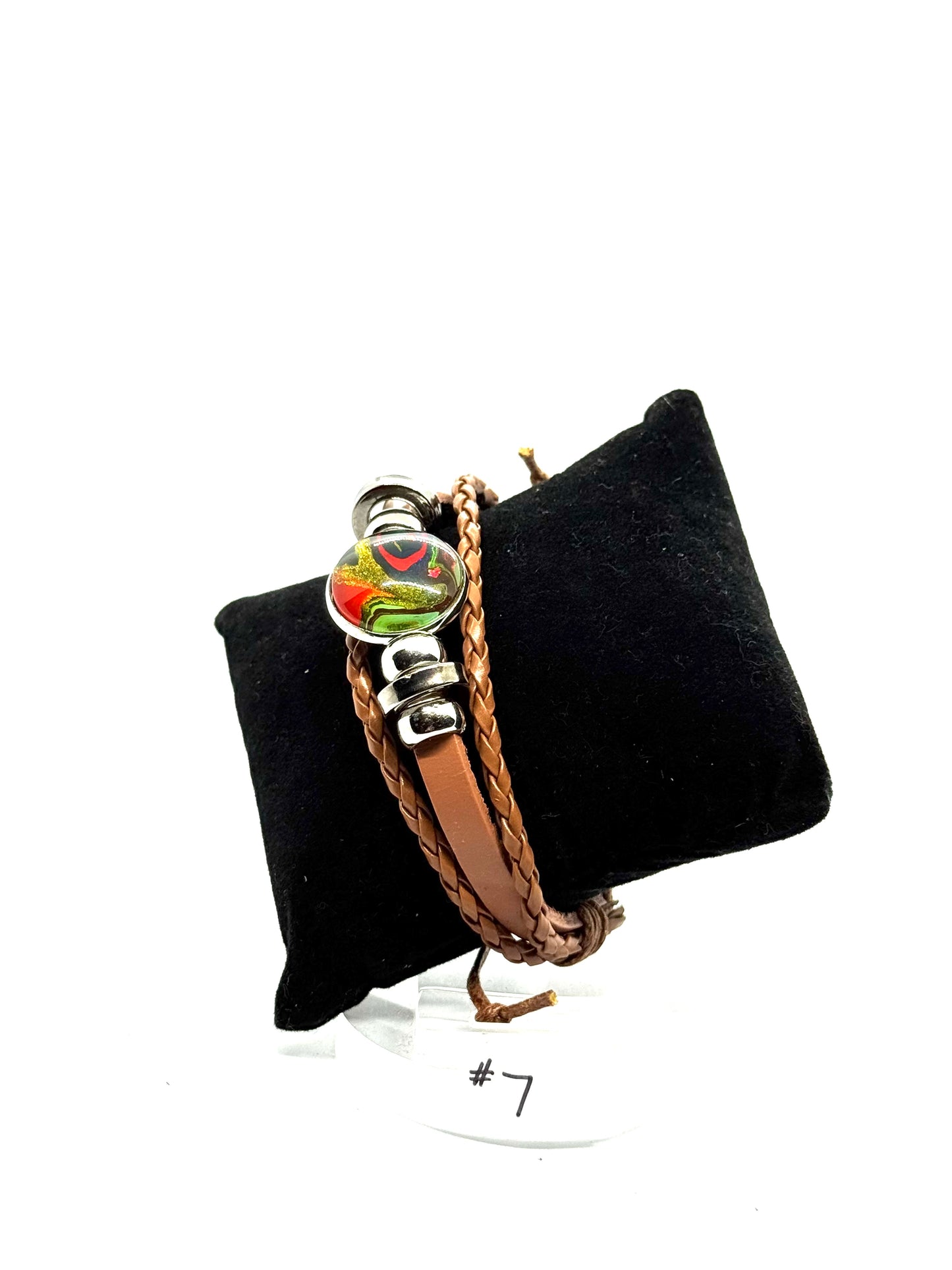 #7 “Main Character Chaos” Handmade Abstract Wrap Bracelet — One-of-a-Kind FDSS Statement Jewelry | Unique Resin Art Bracelet | Gift for Bold Souls