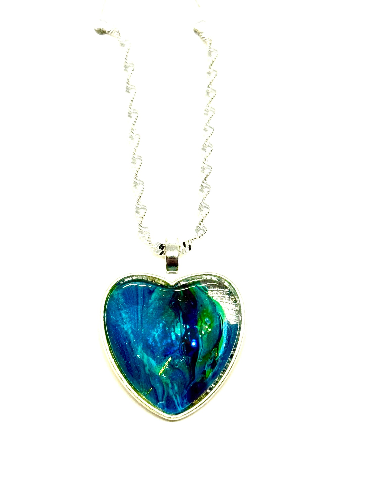 #28 Moody Ocean Heart Necklace – Emotionally Available (Sometimes)