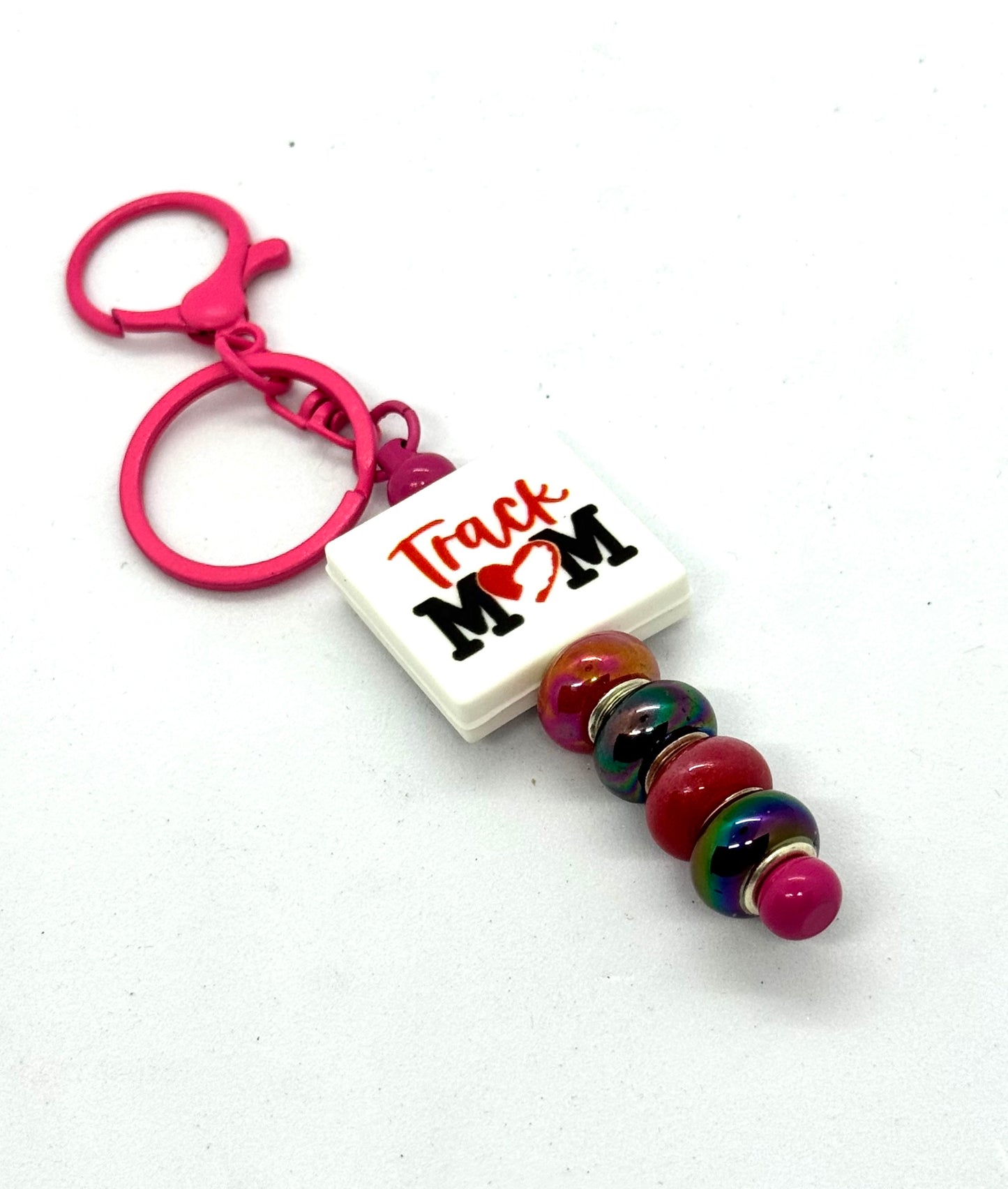 FDSS “Track Mom Survival Kit” Handmade Beaded Keychain – Sports Mom Gift