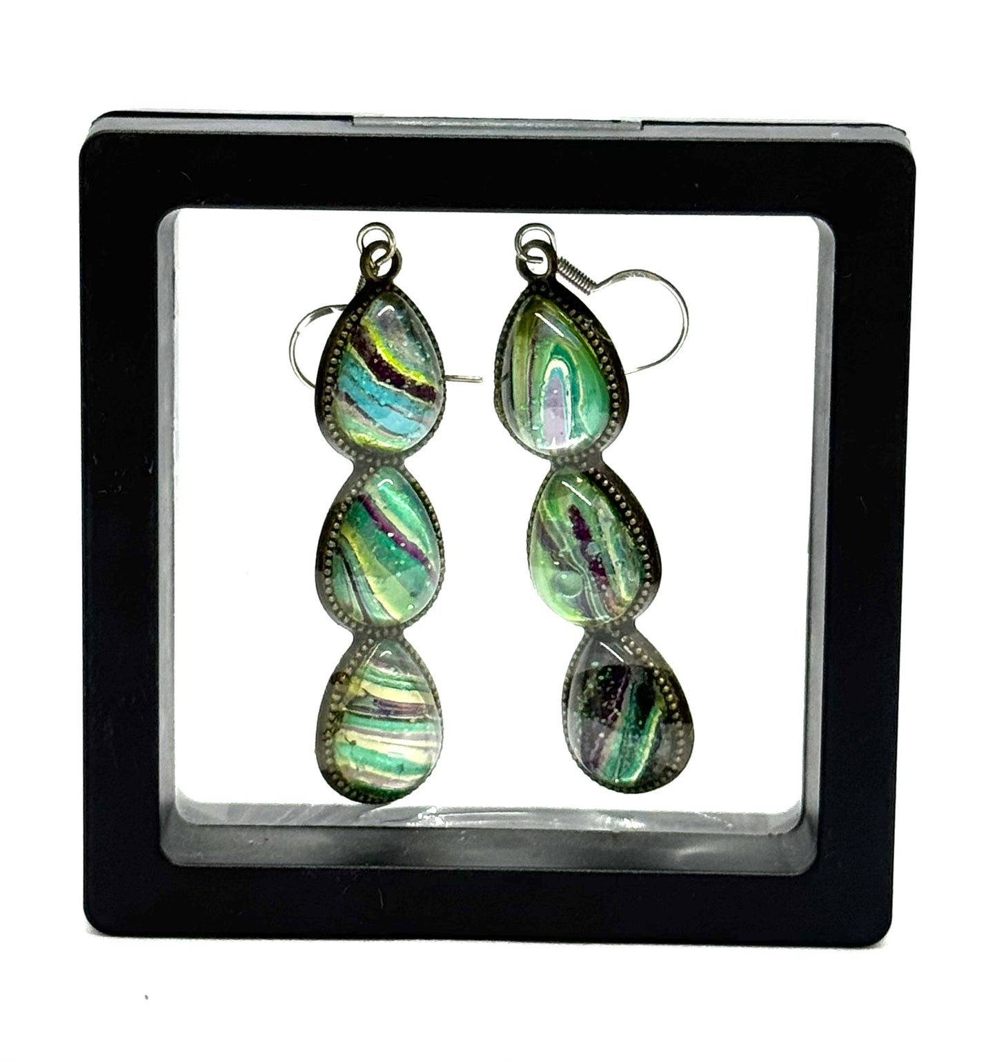 #1S Mystic Tide Sterling Silver Teardrop Earrings