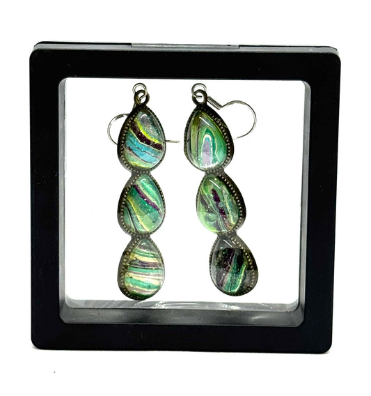 #1S Mystic Tide Sterling Silver Teardrop Earrings