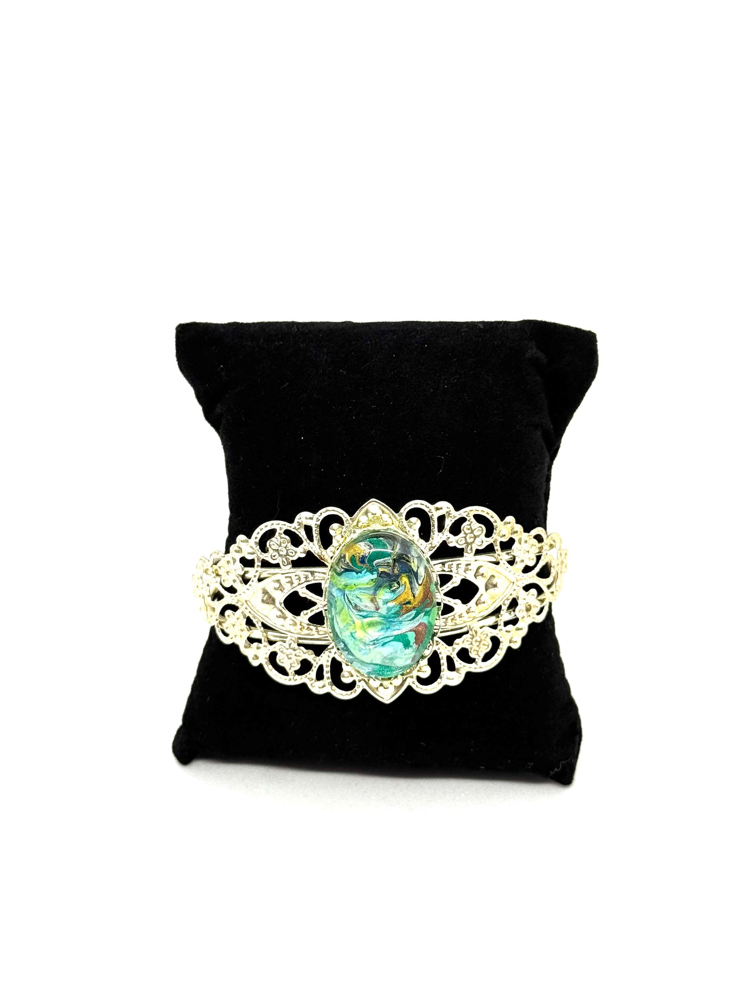 #1 “Forest Witch Energy Filigree Cuff – Pretty, Powerful, and Mildly Unhinged”
