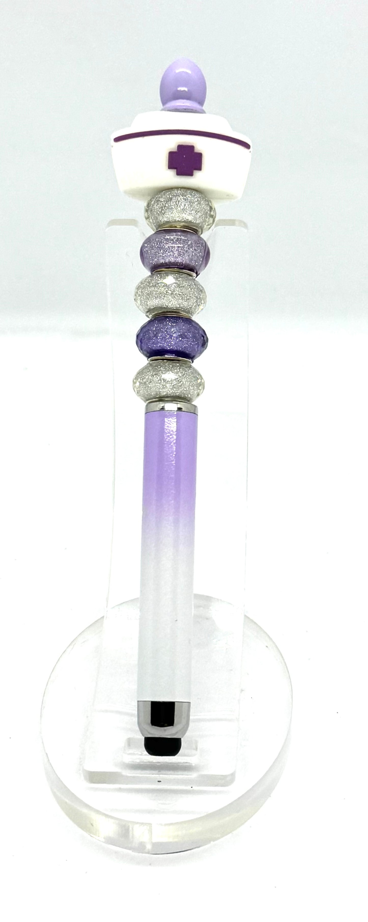 Nurse, Heal Thy Coffee Addiction | Handmade Purple Nurse Stylus Pen