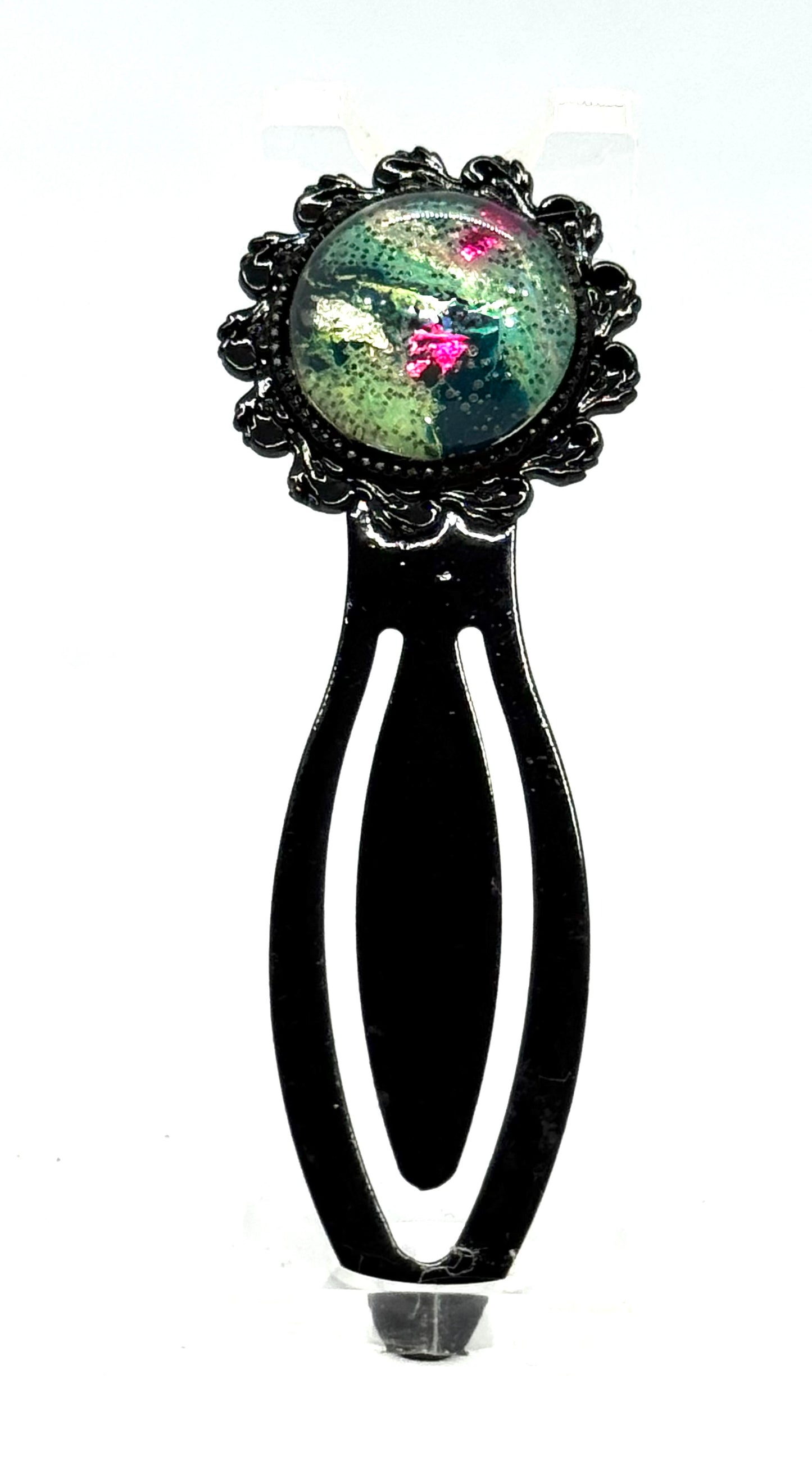 The “Dark Fairy Had Trust Issues” Handmade Glass Bookmark