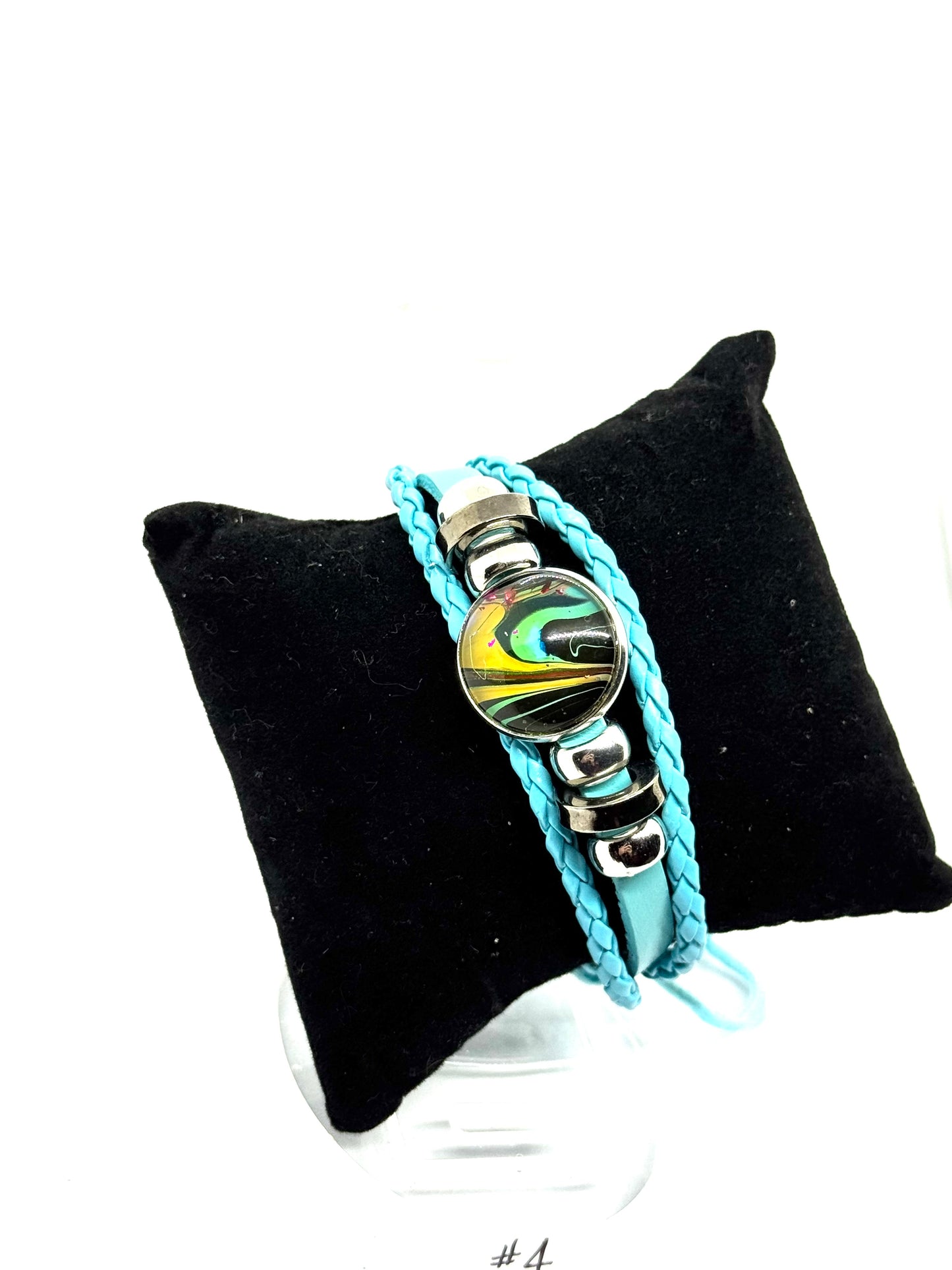 #4 “Main Character Energy Bracelet – Turquoise Chaos Wrap (One of a Kind)”