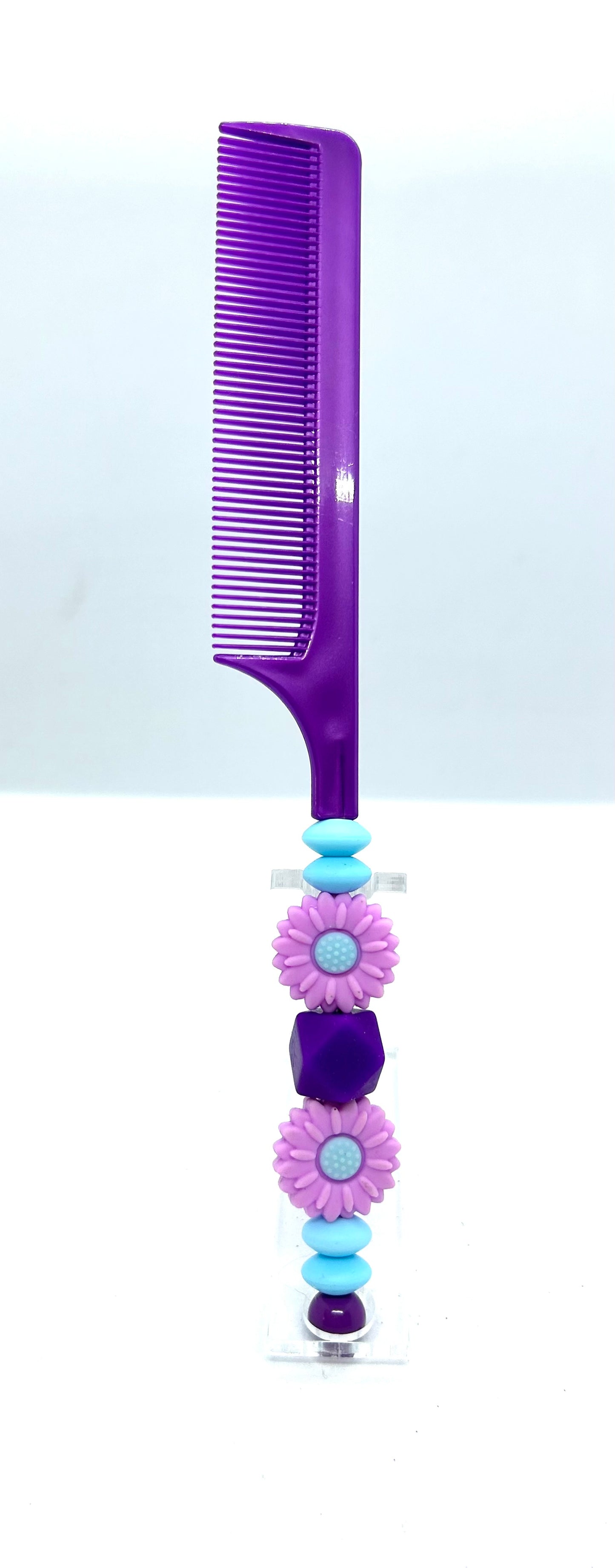 Purple Flower Comb