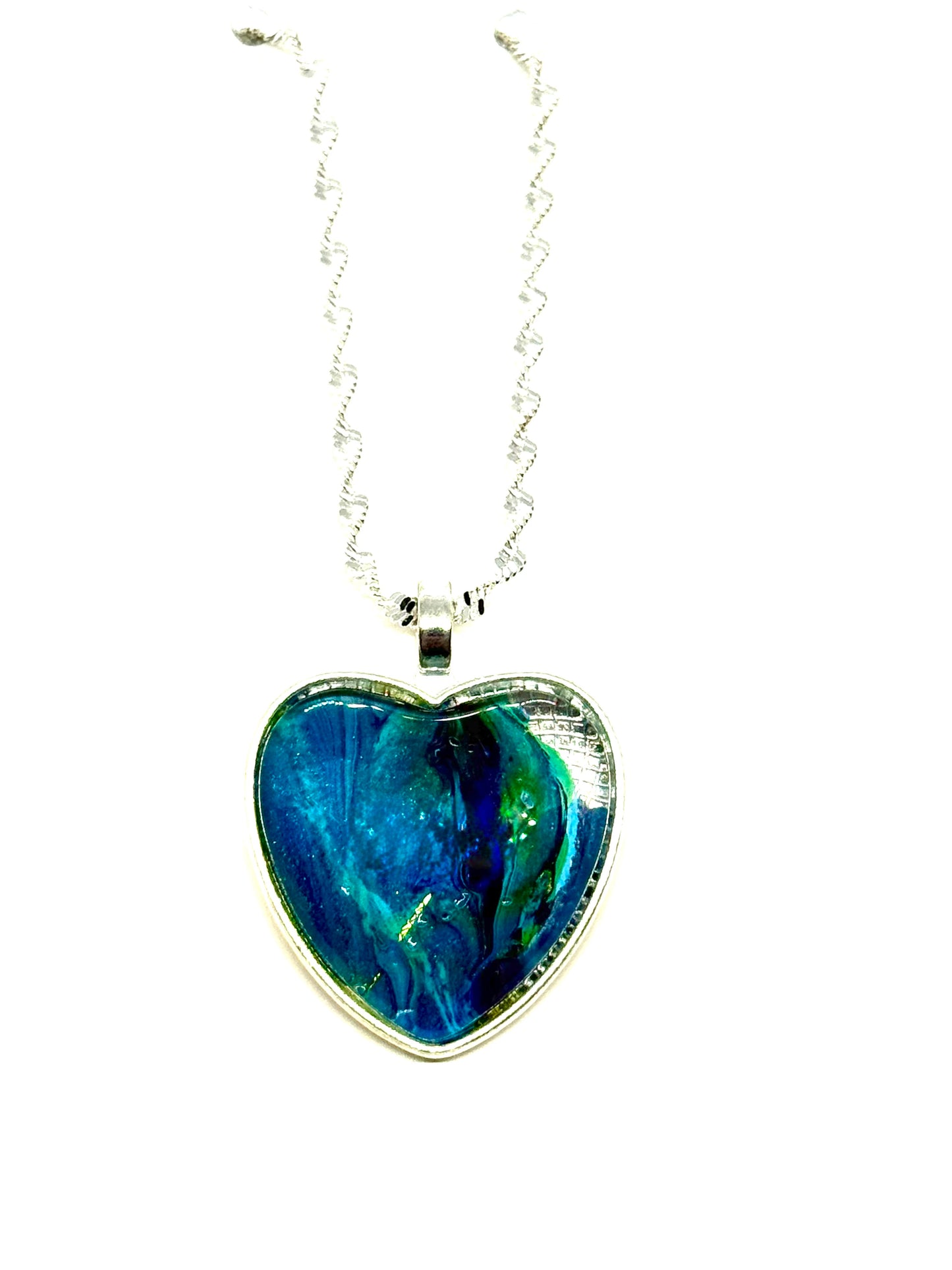 #28 Moody Ocean Heart Necklace – Emotionally Available (Sometimes)
