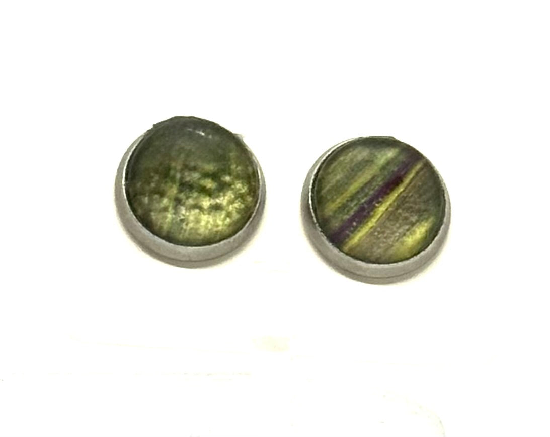 Moss Boss | Handmade Woodland Swirl Stud Earrings