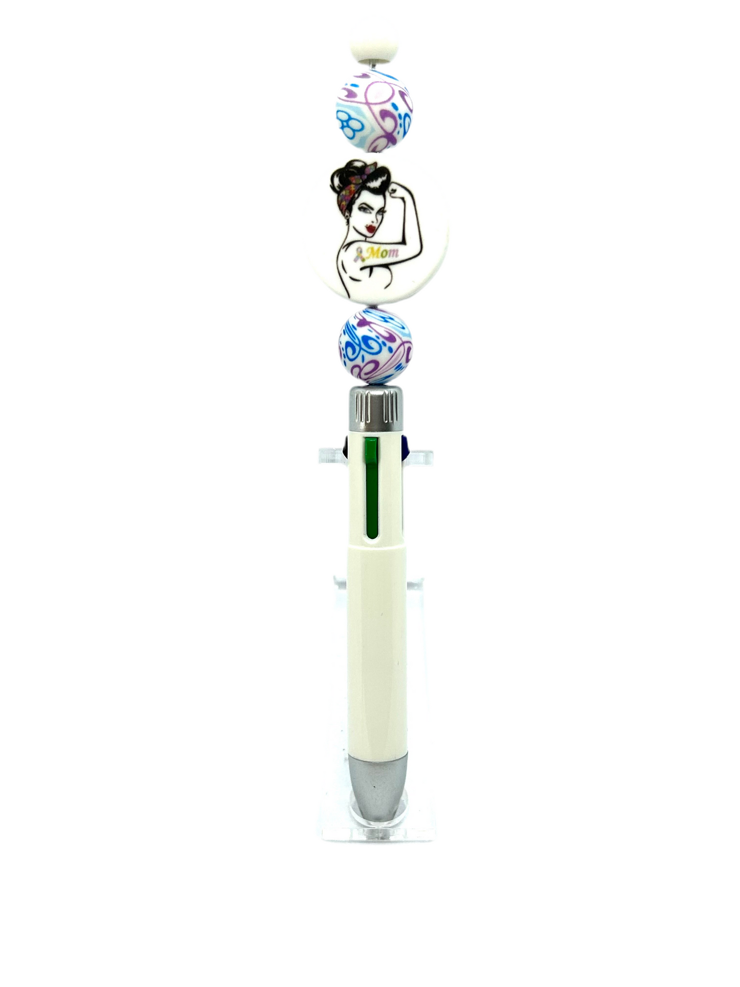 White Multi Color Ink Pen