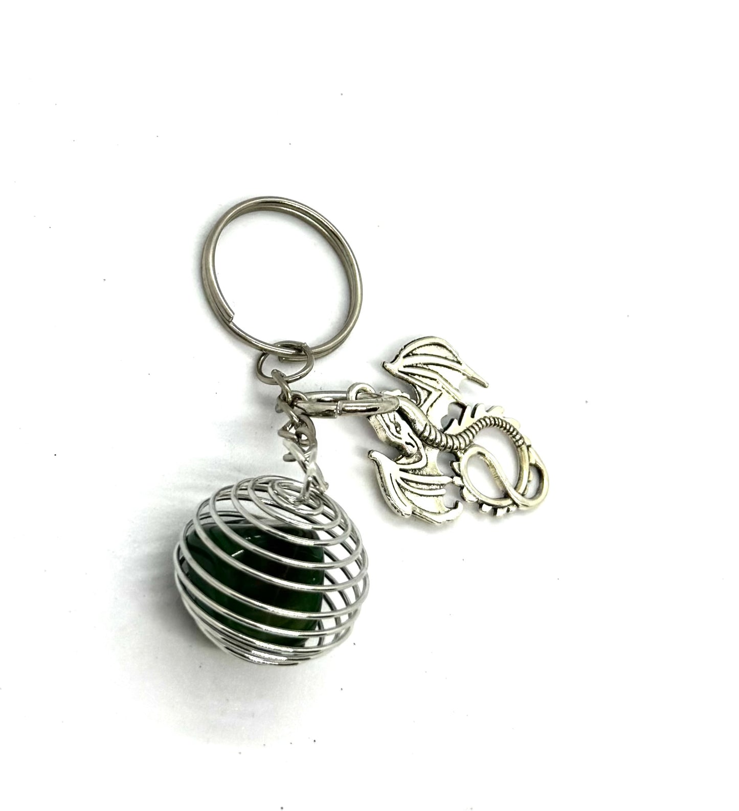 The Dragon’s Emotional Support Crystal™ | Handmade Dragon Gemstone Keychain