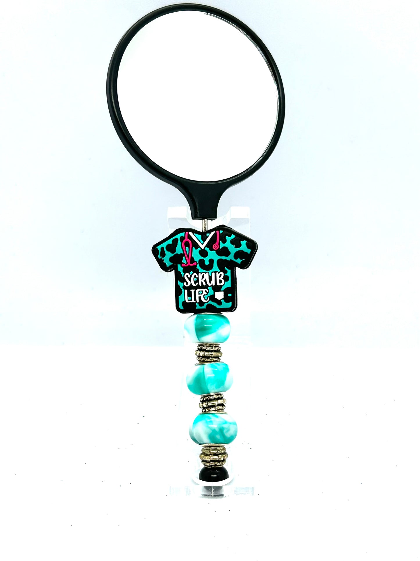 Black Scrub Life Hand Mirror