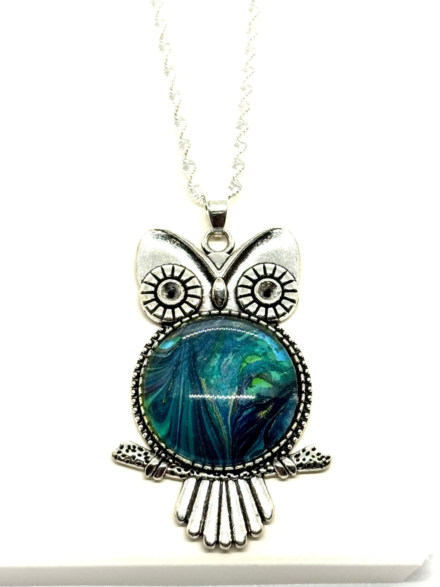 #32 Midnight Oracle Owl Necklace