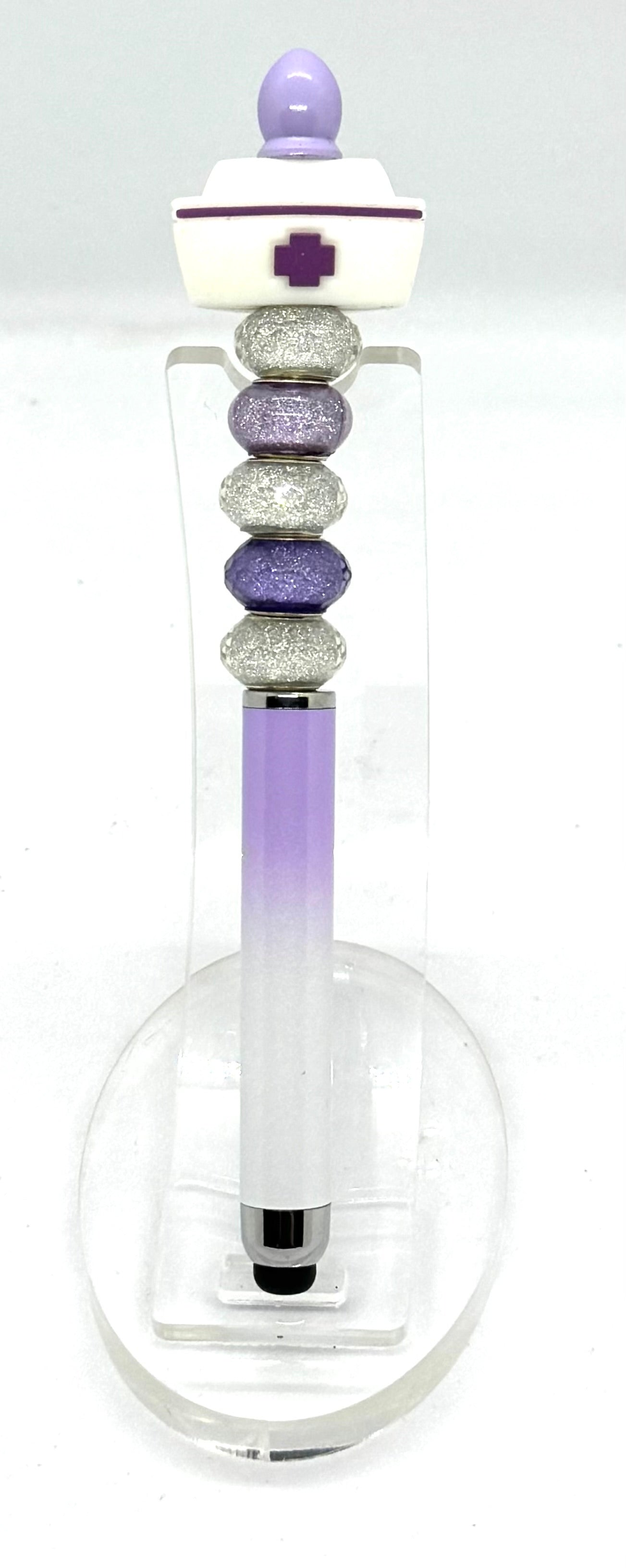 Nurse, Heal Thy Coffee Addiction | Handmade Purple Nurse Stylus Pen