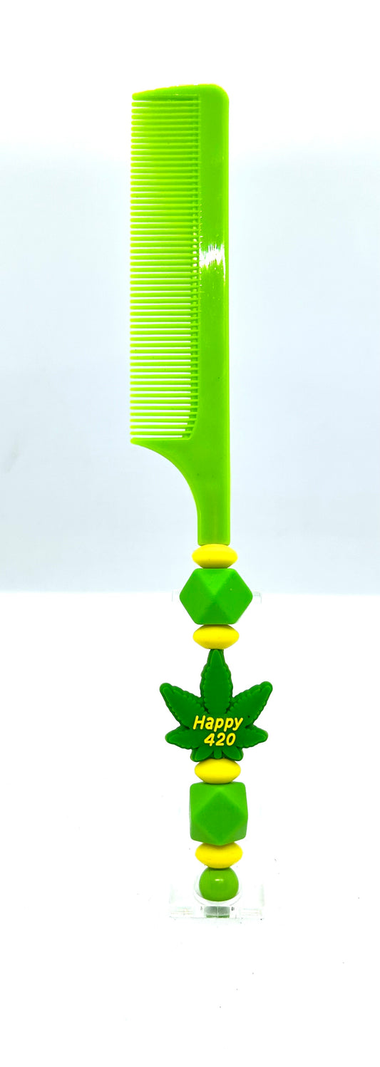 Green 420 Hair Comb