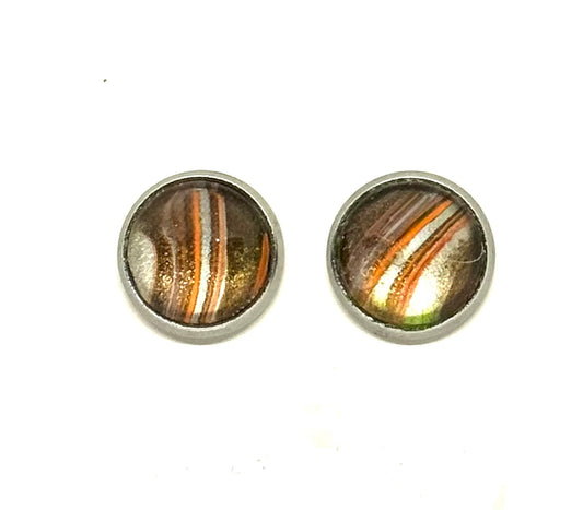 Copper Chaos & Sunset Sass | Handmade Abstract Stud Earrings