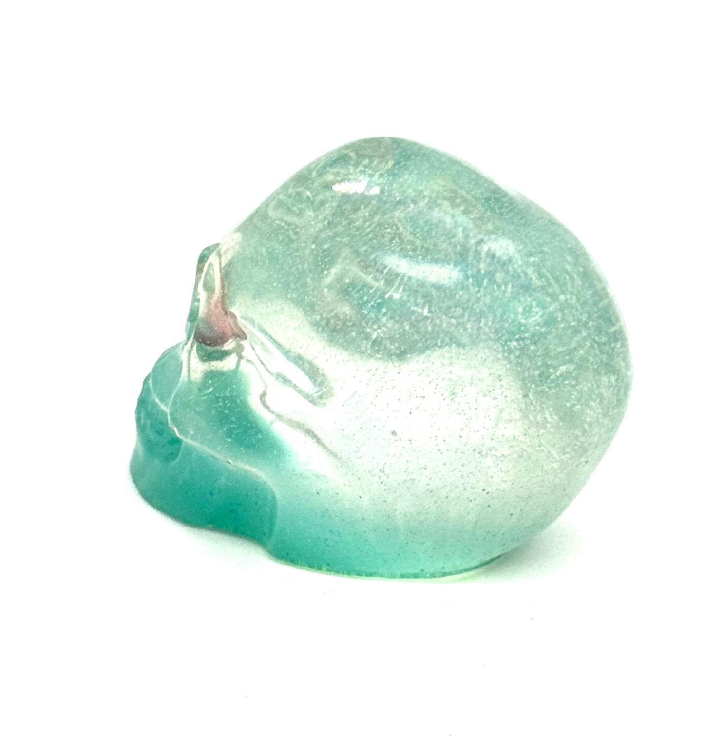 “Pretty Toxic” Iridescent Skull – Resin Chaos Piece