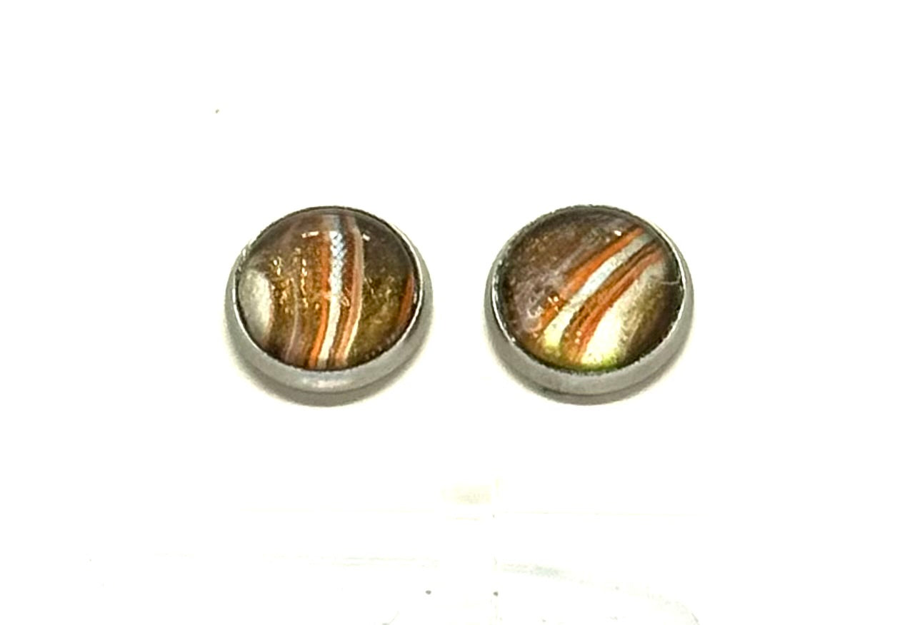 Copper Chaos & Sunset Sass | Handmade Abstract Stud Earrings