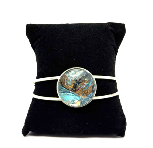 #6 “Ocean Heist Cuff Bracelet – Calm on Top, Criminal Underneath”