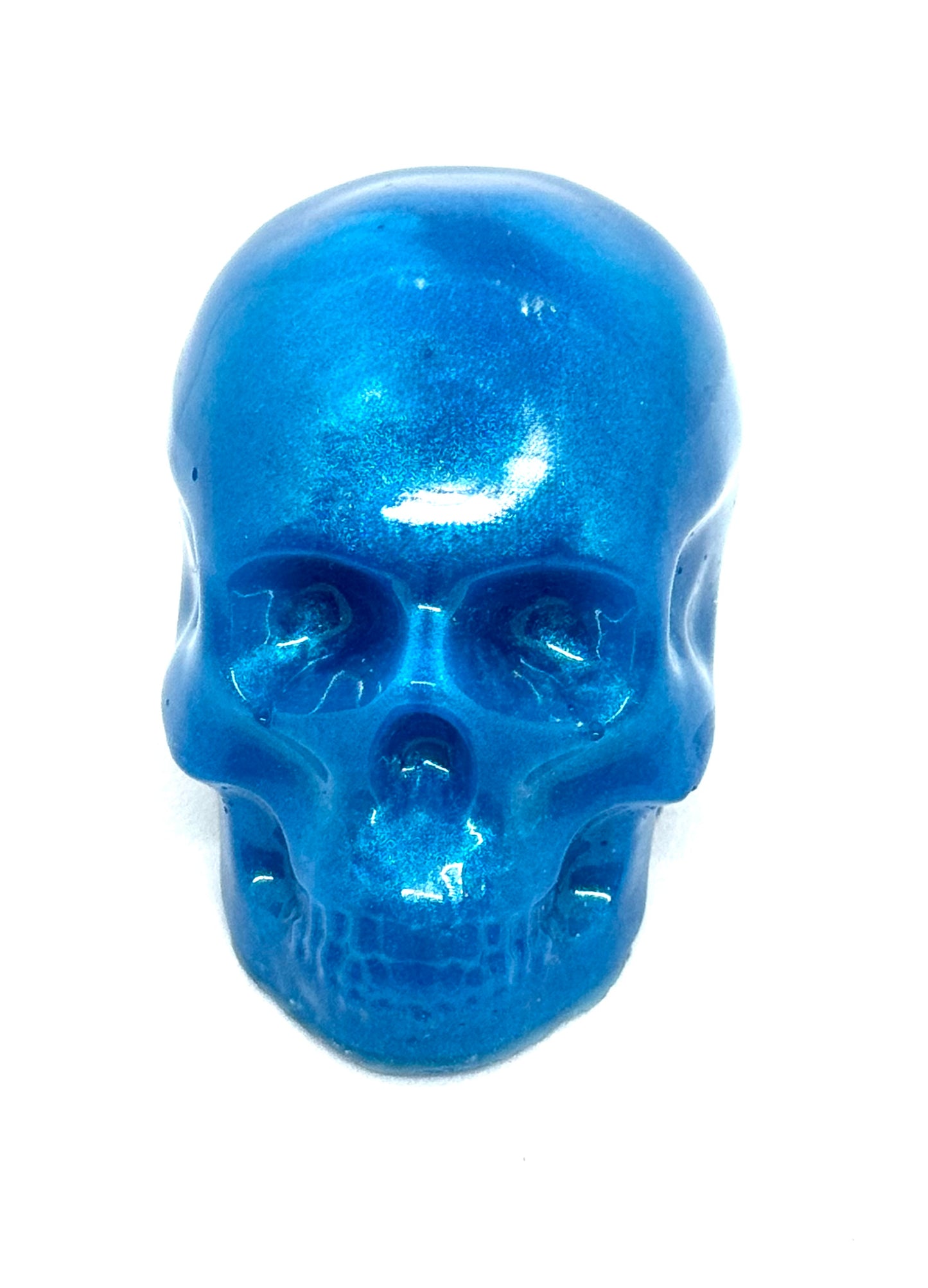 “Drowned Promises” Skull – Ocean Blue Toxic Love Relic | Until Death Do Us Part Collection | Handmade Resin Gothic Decor