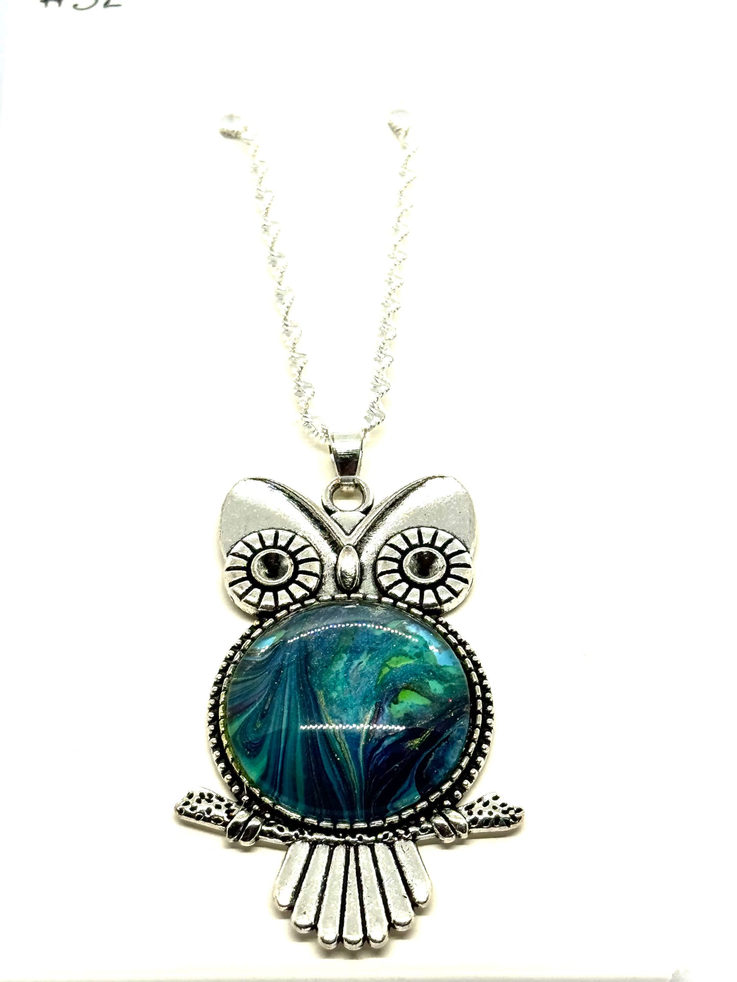 #32 Midnight Oracle Owl Necklace