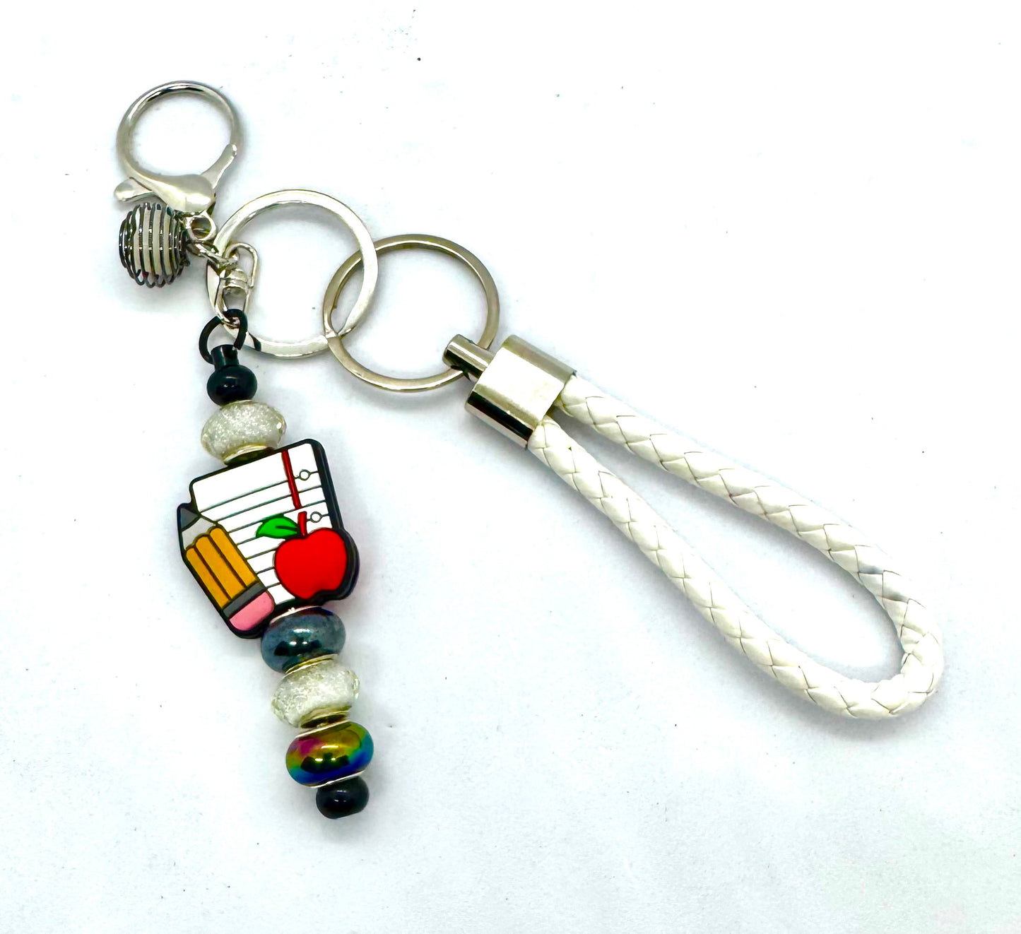 FDSS “The Teacher’s Heart” Handmade Beaded Wristlet Keychain