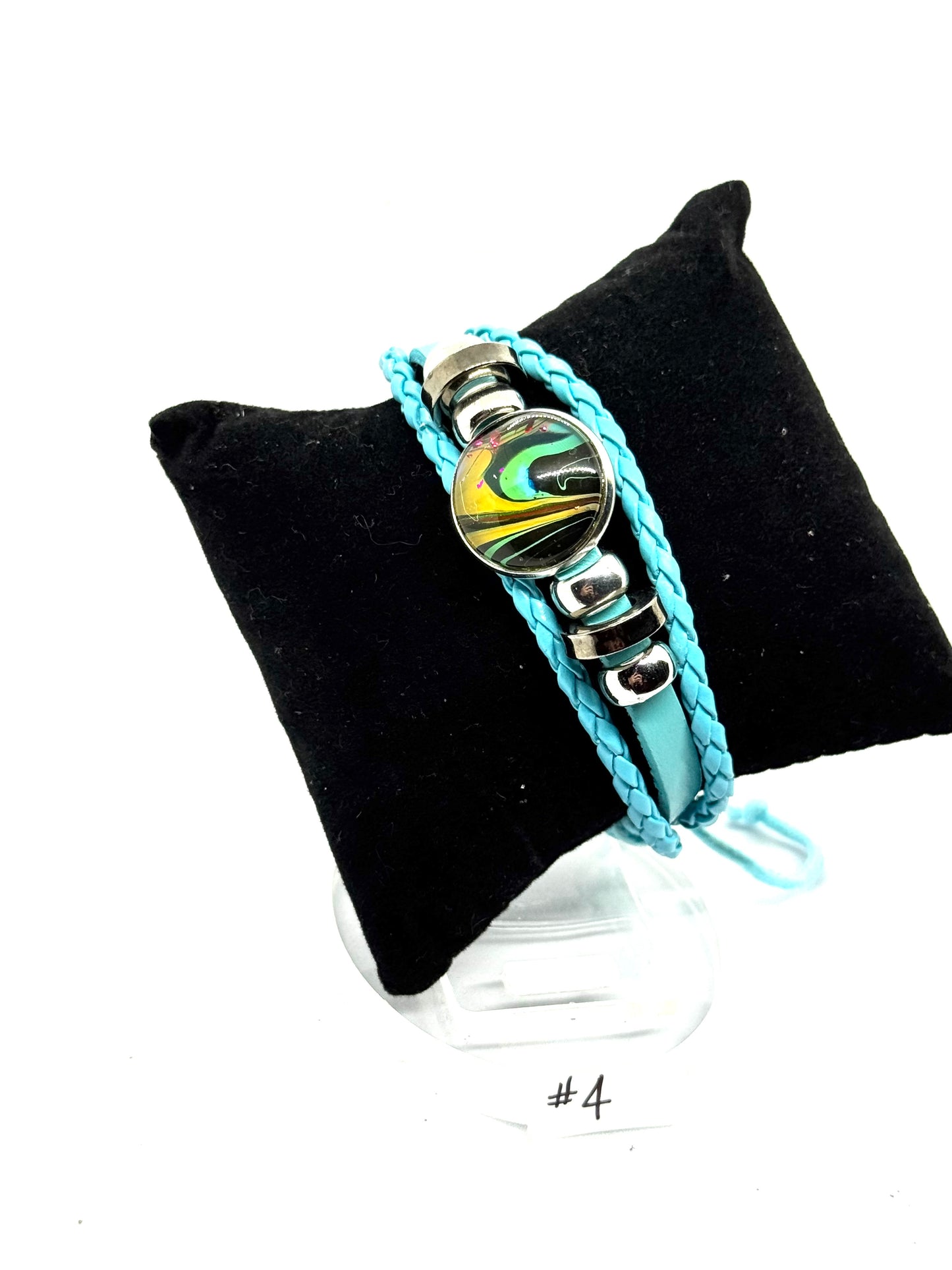 #4 “Main Character Energy Bracelet – Turquoise Chaos Wrap (One of a Kind)”