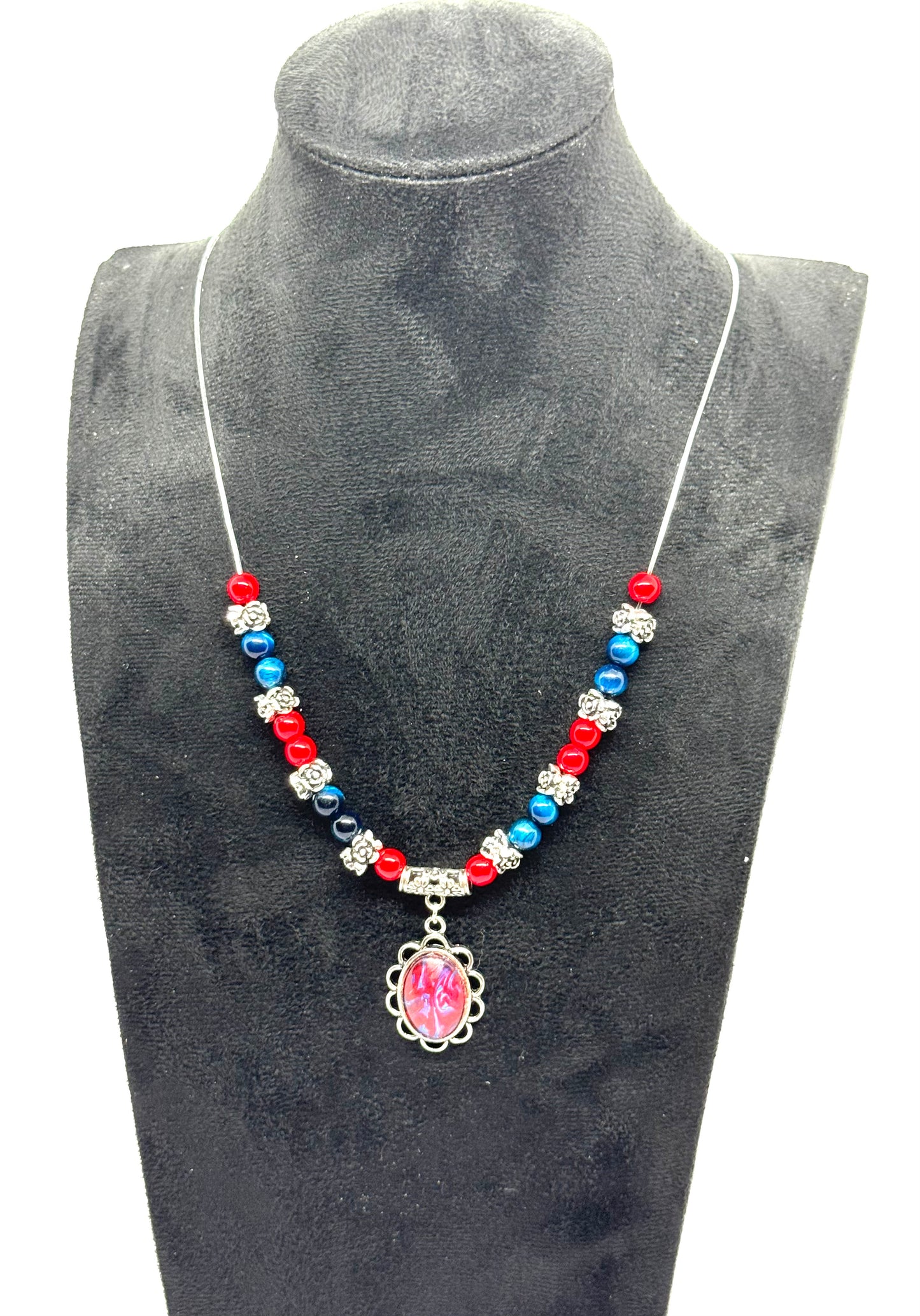 Patriotically Questionable Handmade Beaded Necklace