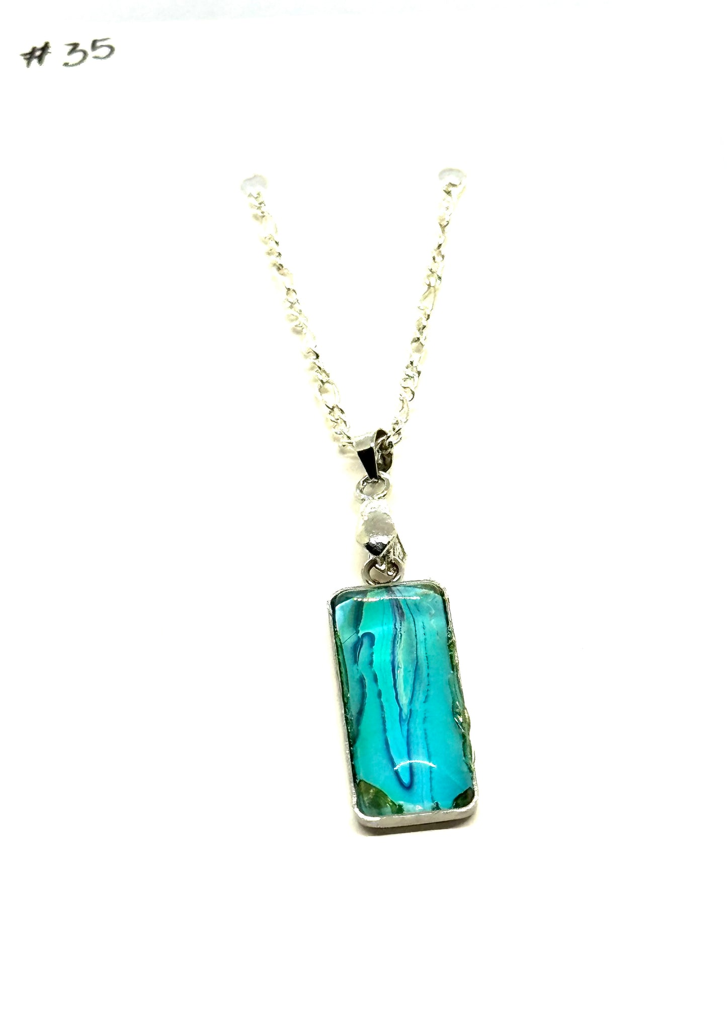 #35 Electric Calm Bar Necklace