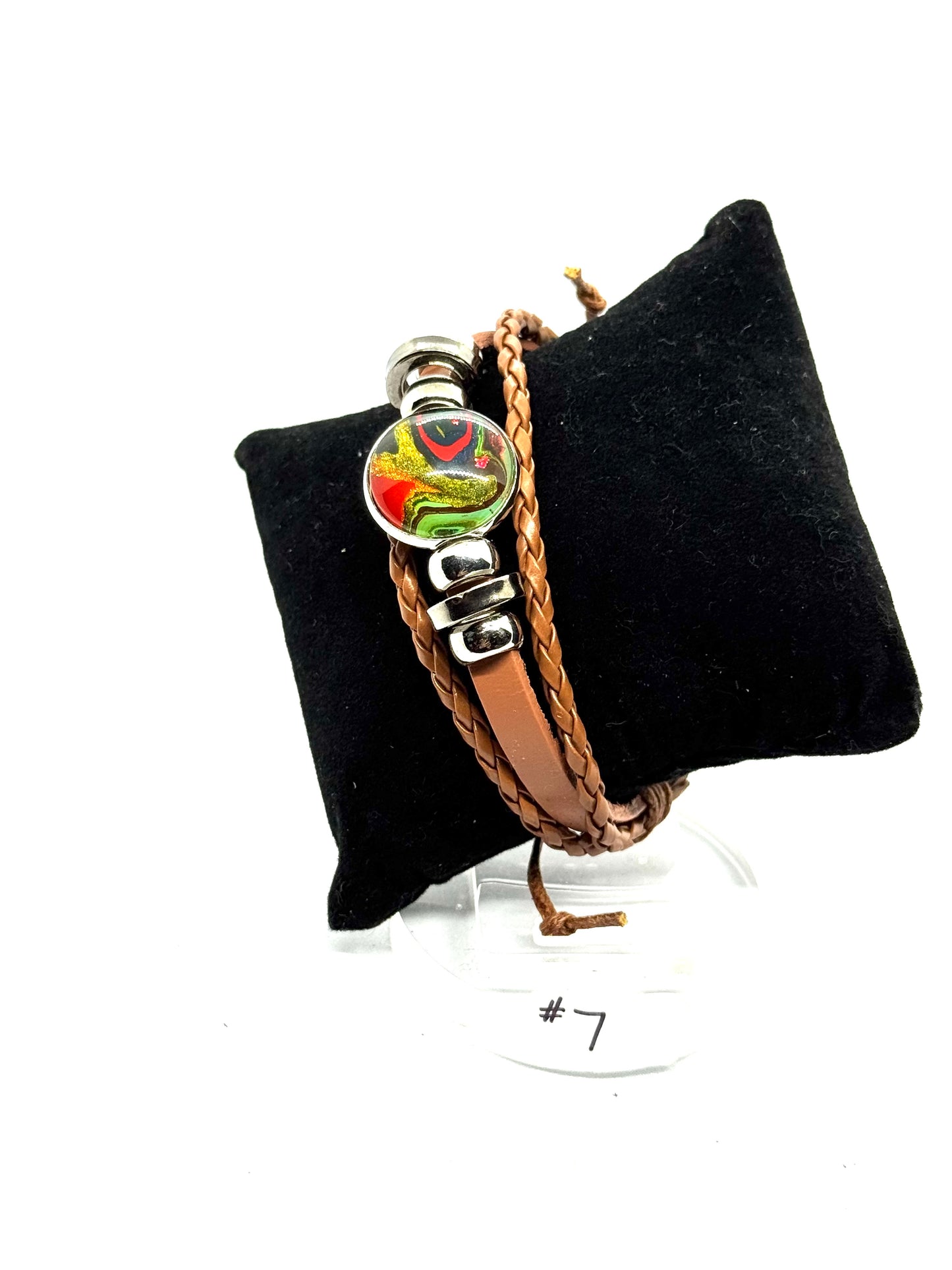 #7 “Main Character Chaos” Handmade Abstract Wrap Bracelet — One-of-a-Kind FDSS Statement Jewelry | Unique Resin Art Bracelet | Gift for Bold Souls