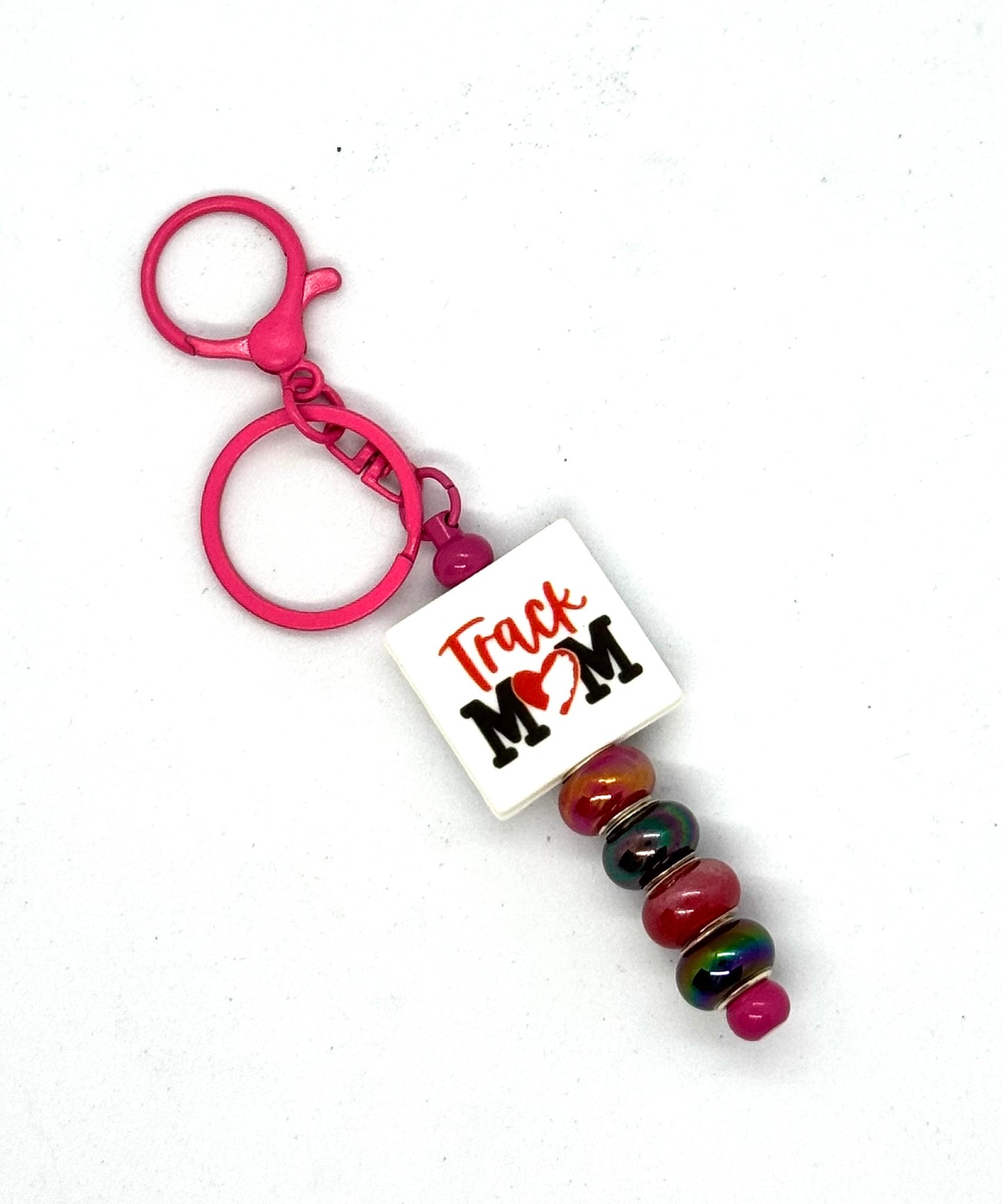 FDSS “Track Mom Survival Kit” Handmade Beaded Keychain – Sports Mom Gift