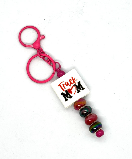 FDSS “Track Mom Survival Kit” Handmade Beaded Keychain – Sports Mom Gift