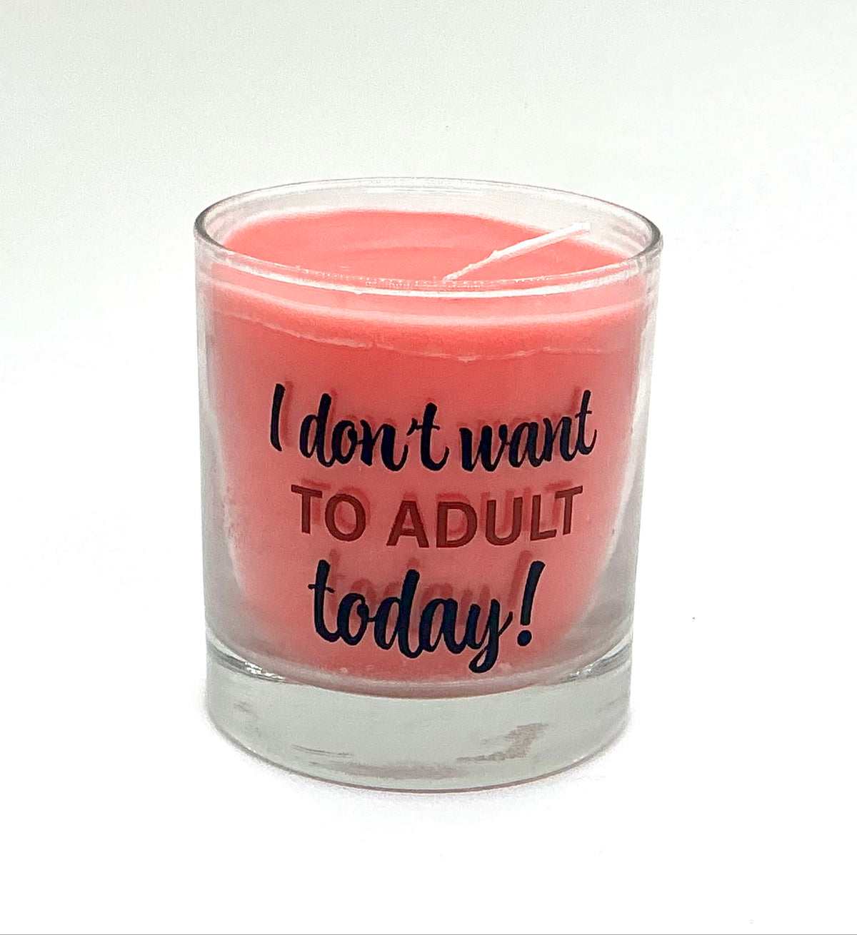 Coconut candle, dark pink - front