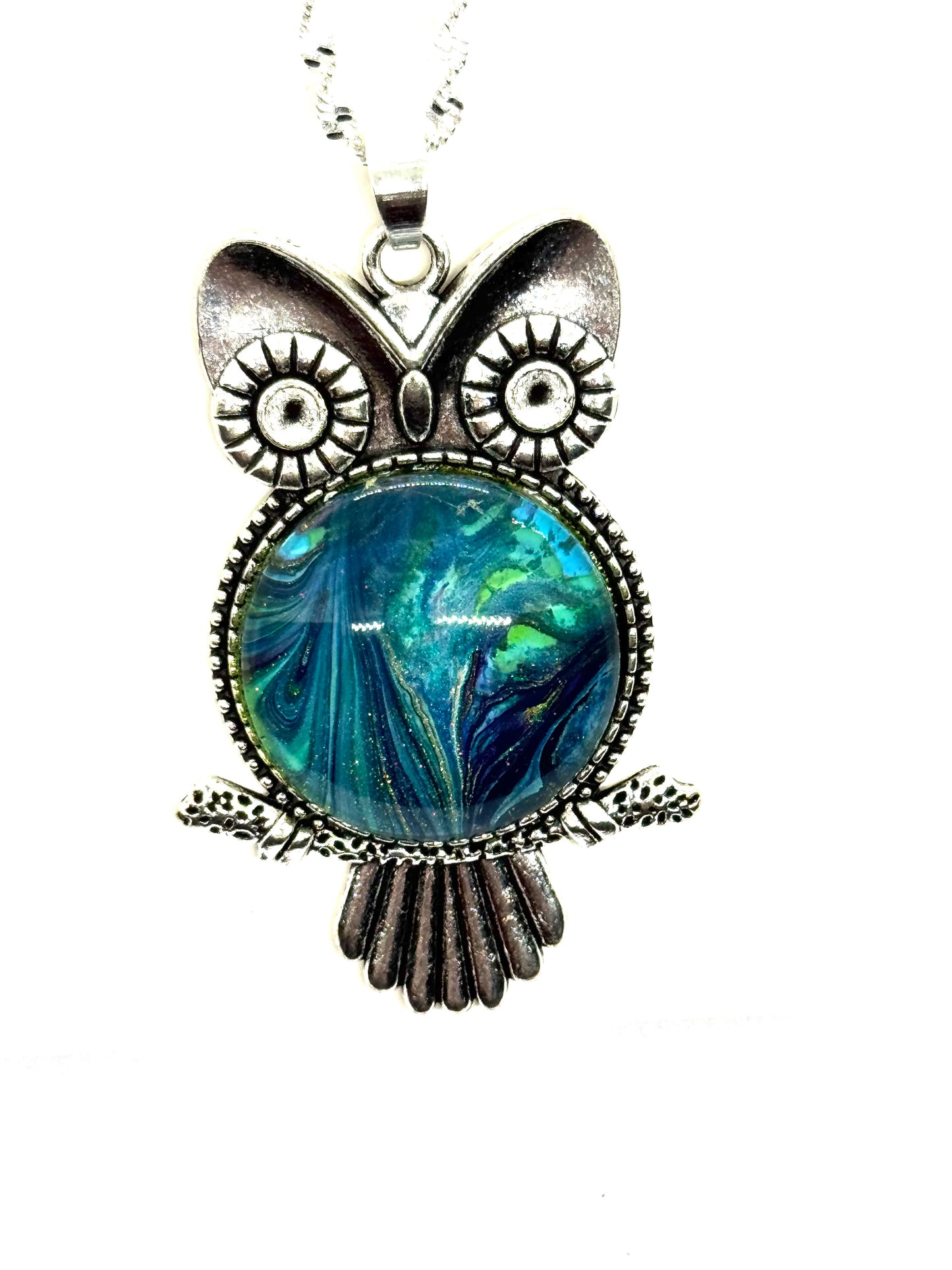 #32 Midnight Oracle Owl Necklace
