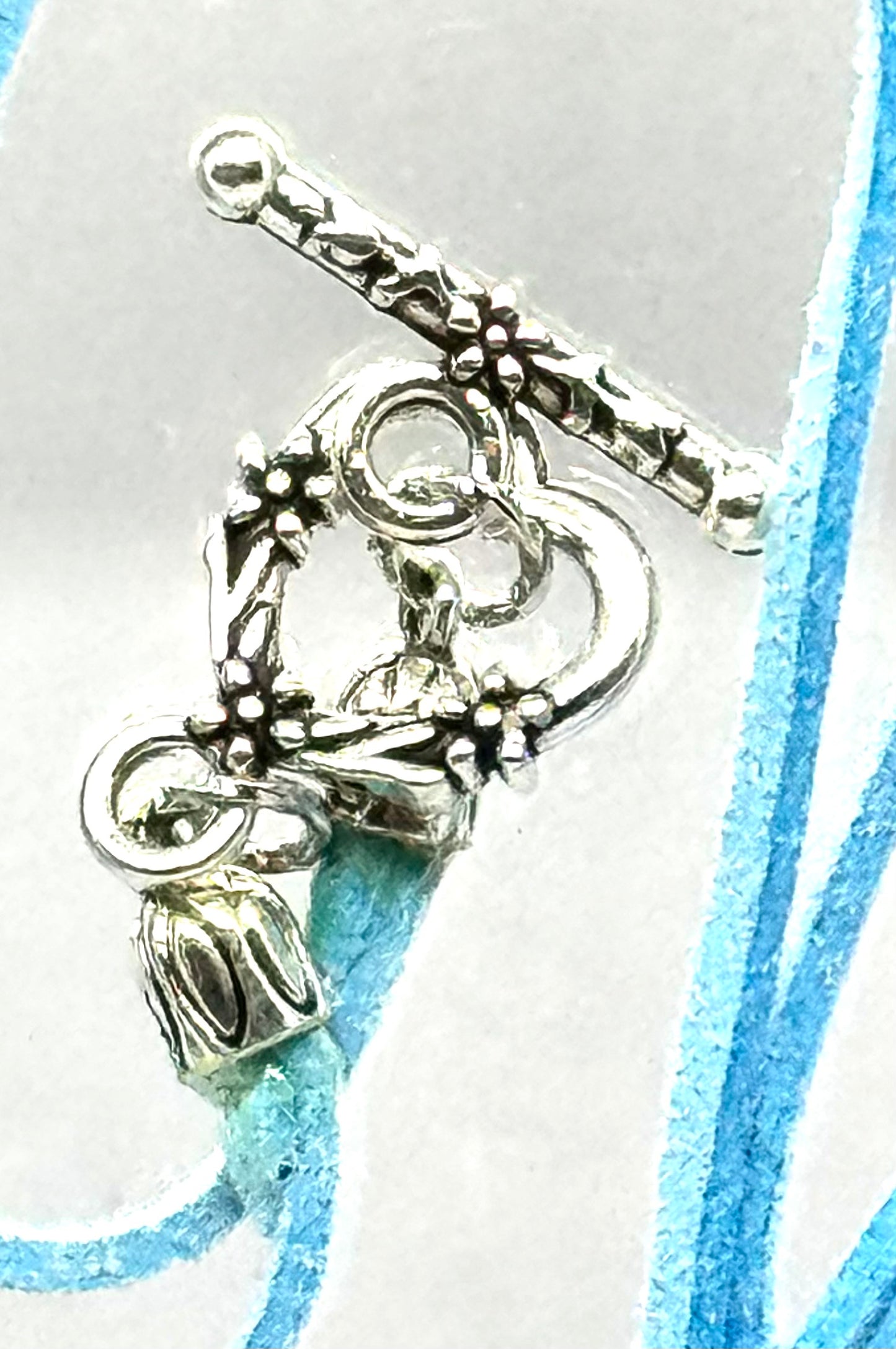 Ocean Mood Swing Necklace | Green & Teal Swirl Pendant | 34” Blue Cord | Statement Chaos